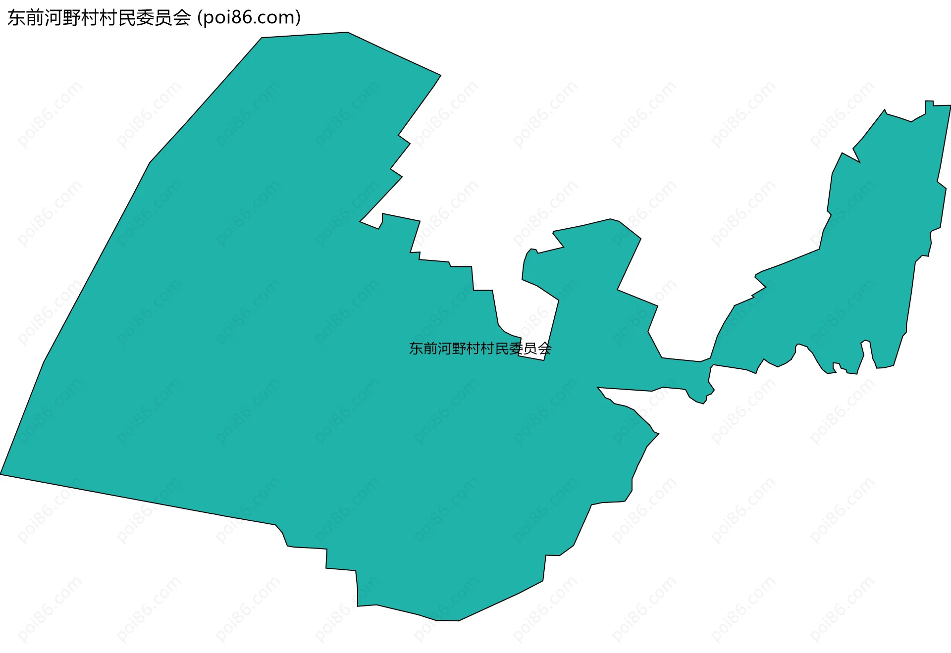 东前河野村村民委员会边界地图