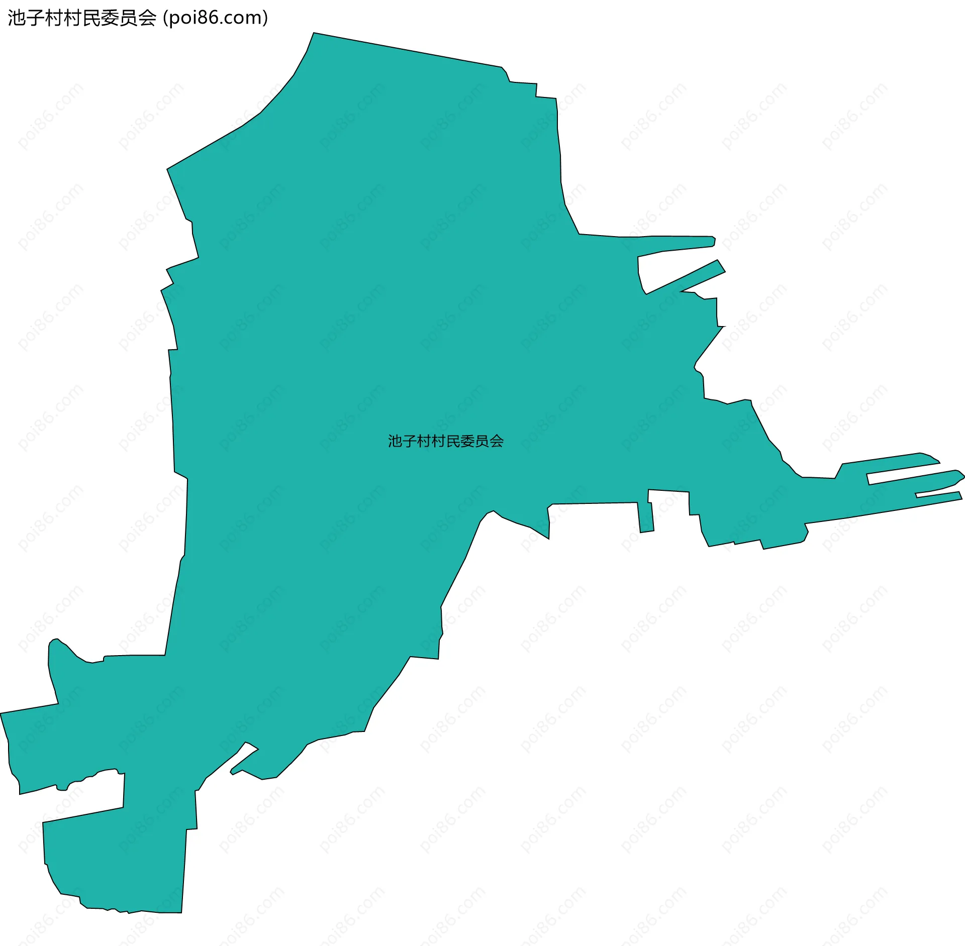 池子村村民委员会边界地图