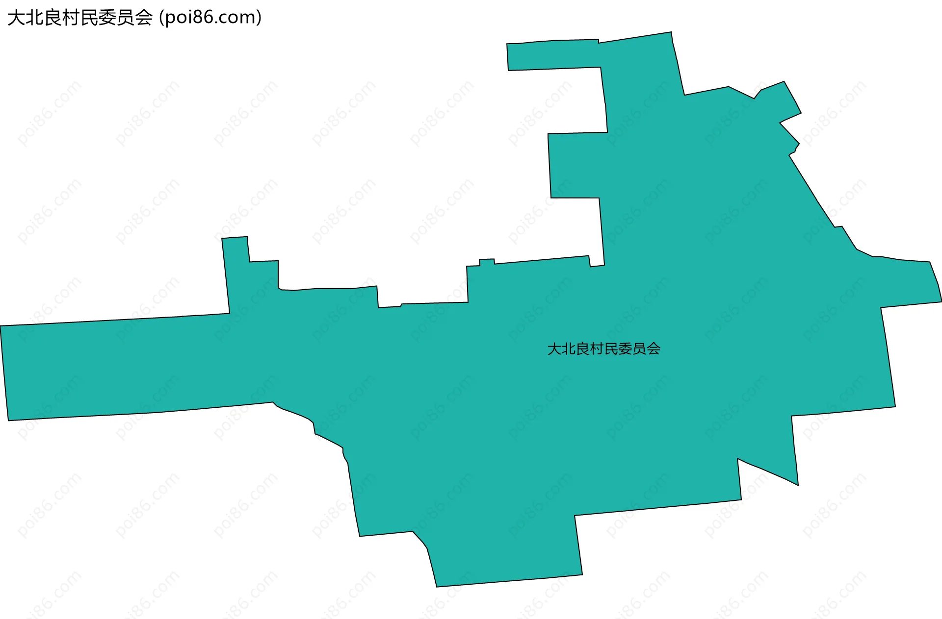 大北良村民委员会边界地图