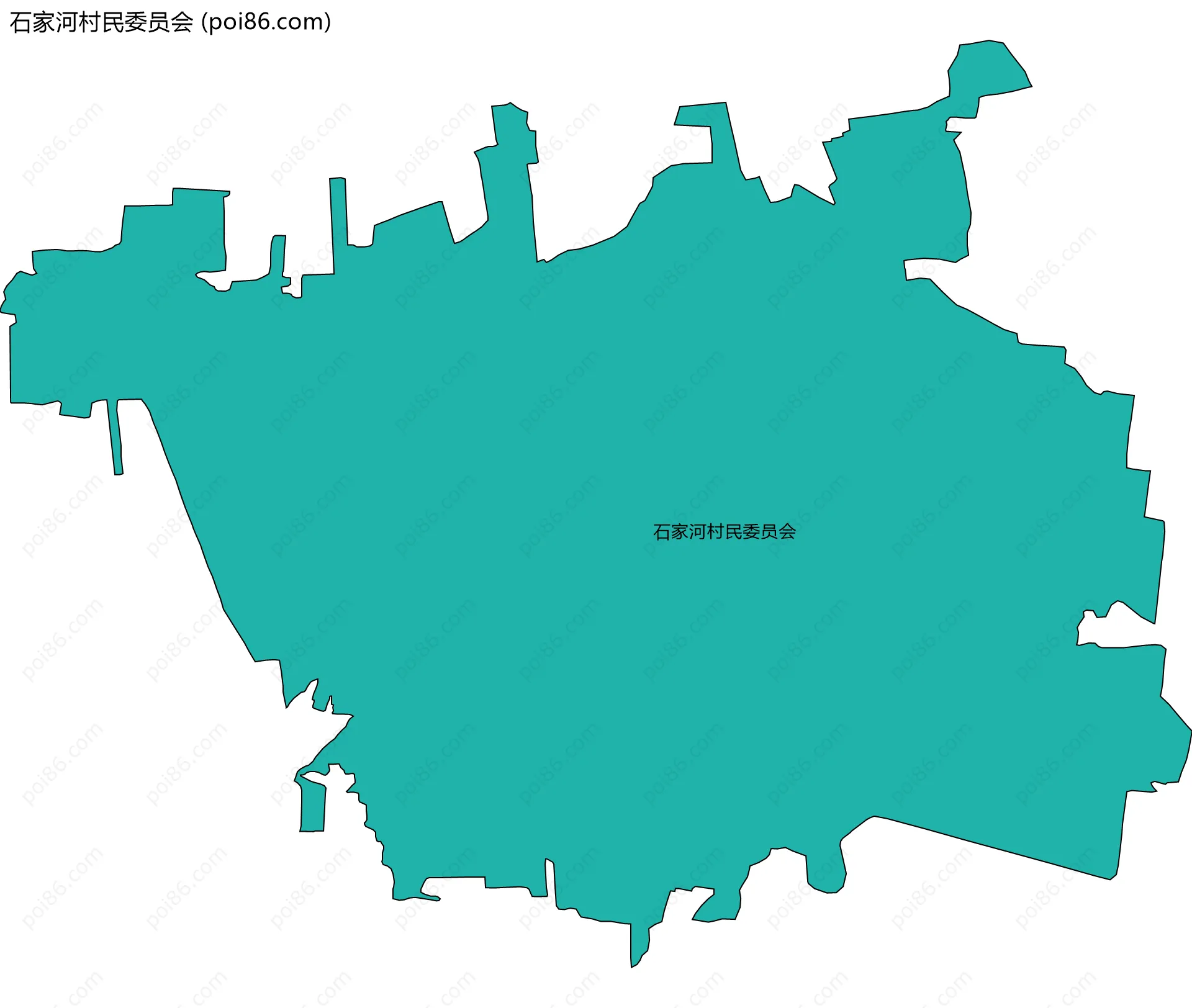 石家河村民委员会边界地图