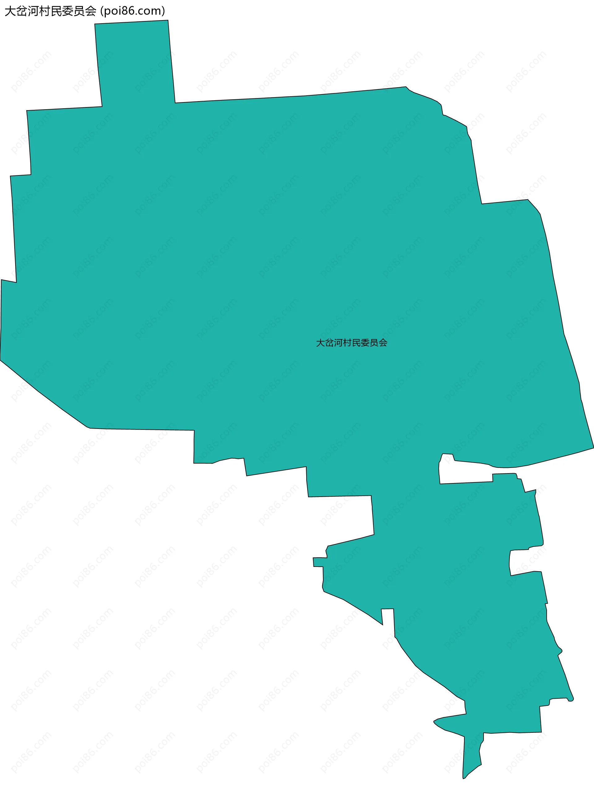 大岔河村民委员会边界地图