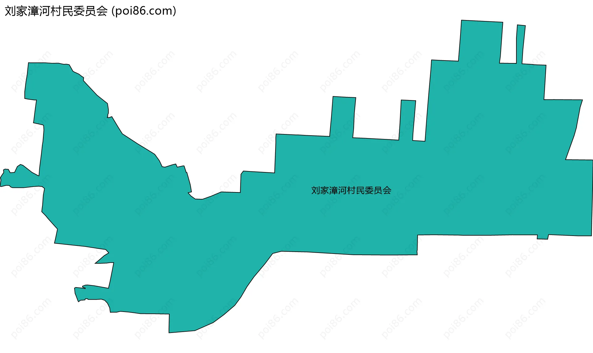 刘家漳河村民委员会边界地图
