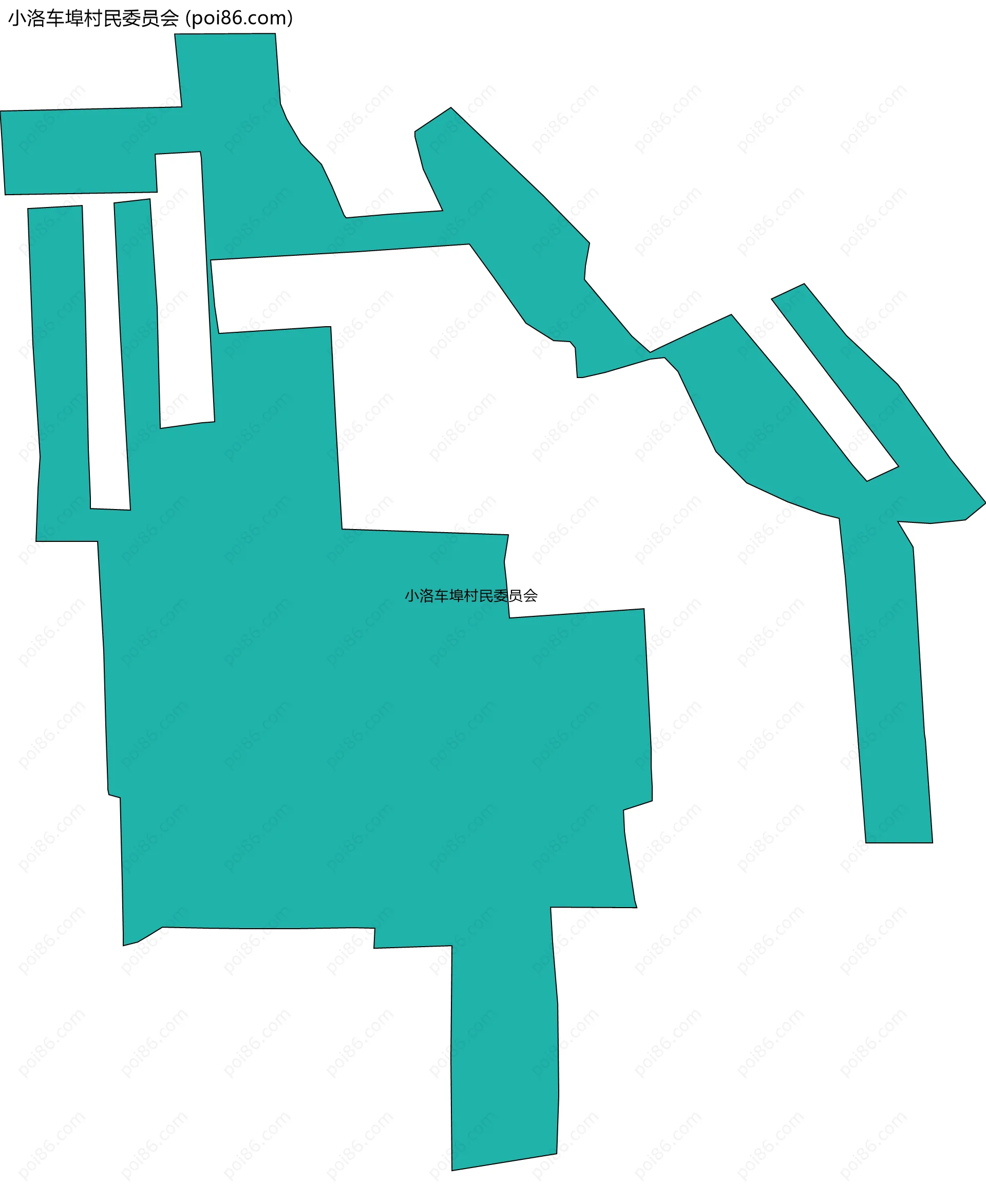 小洛车埠村民委员会边界地图