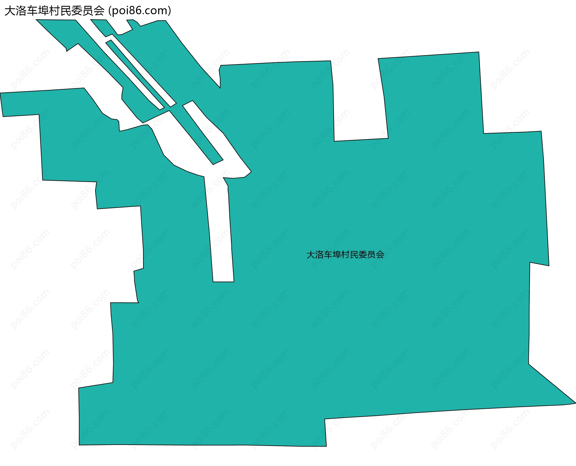 大洛车埠村民委员会边界地图