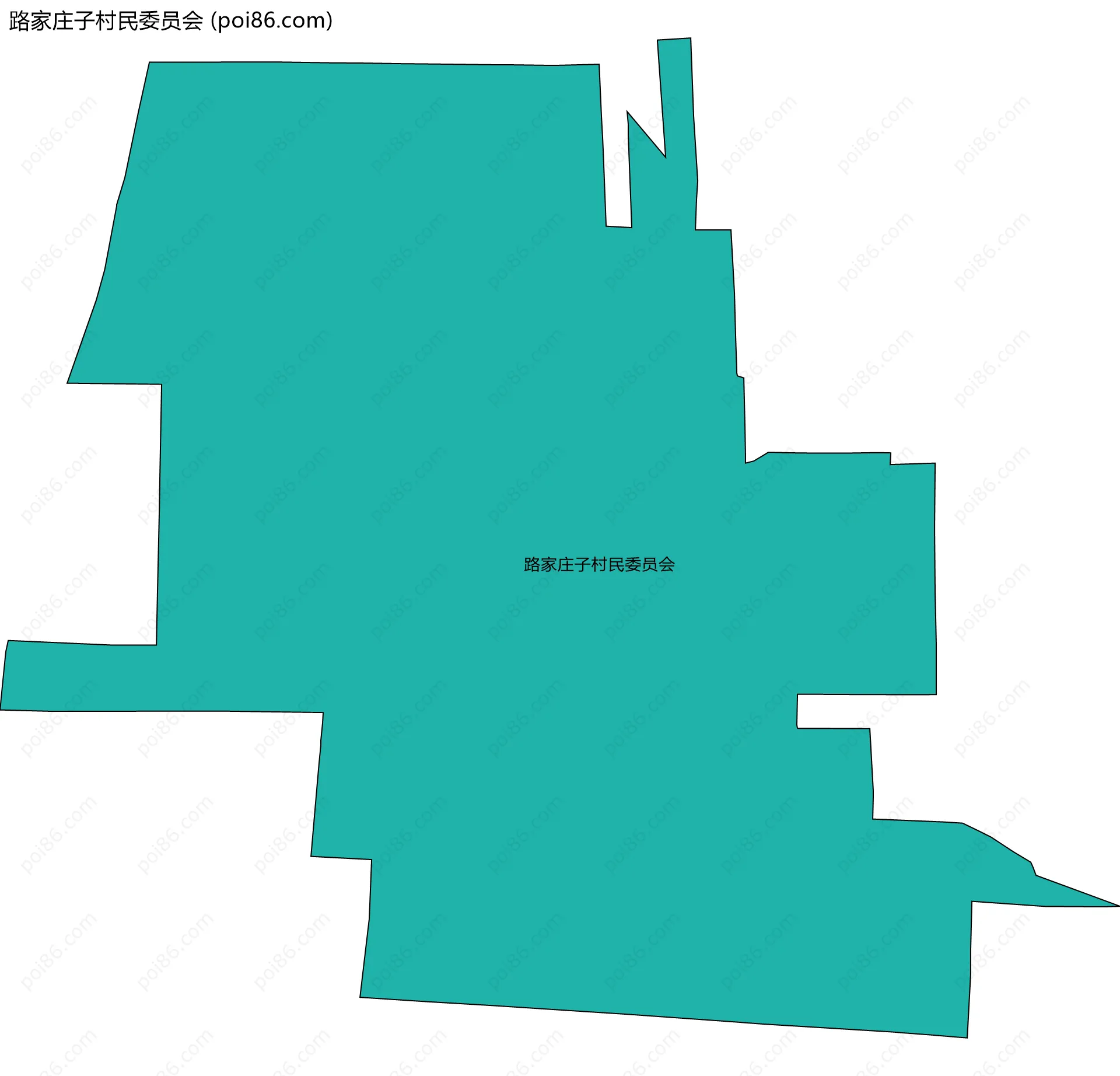 路家庄子村民委员会边界地图