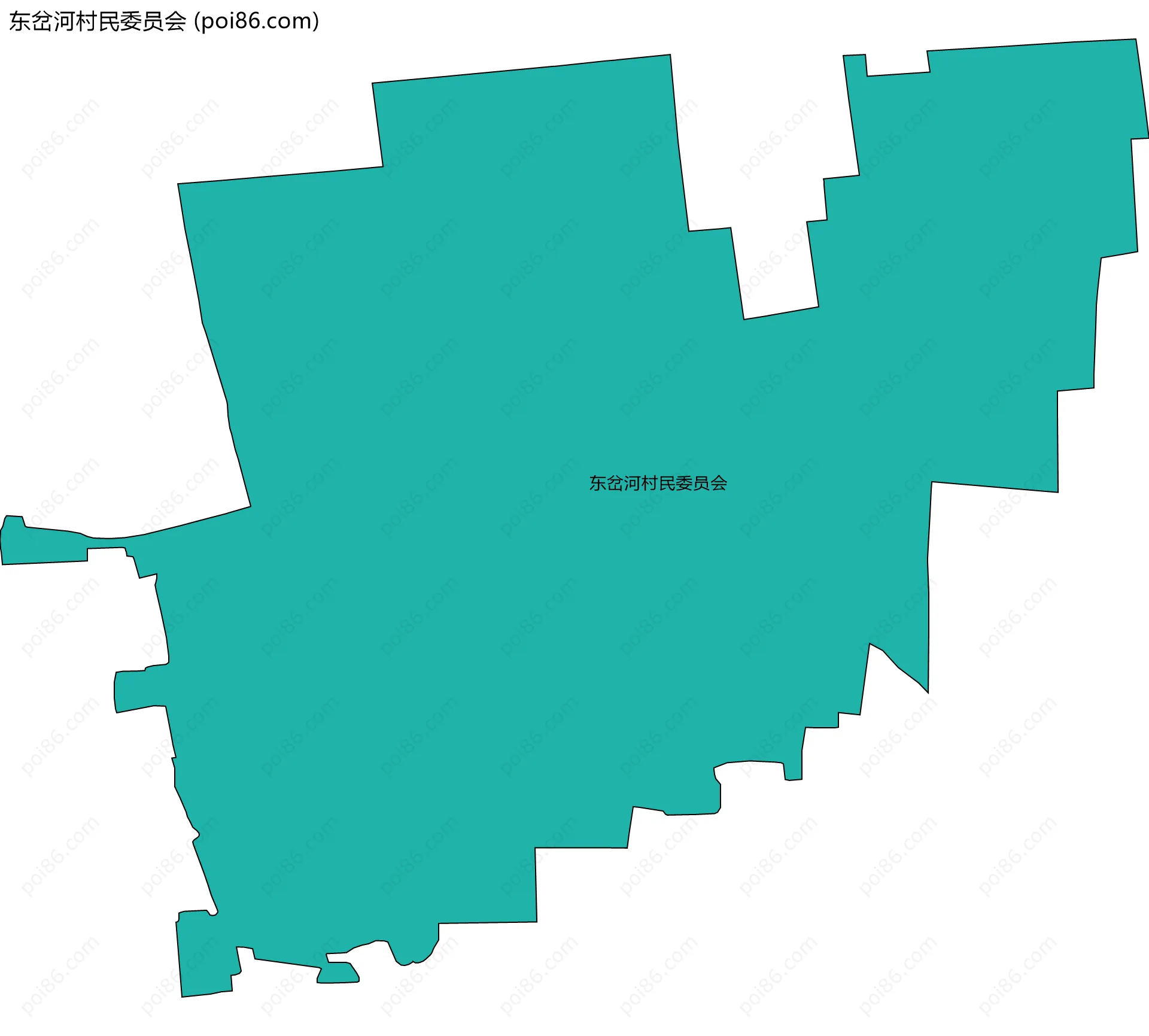 东岔河村民委员会边界地图