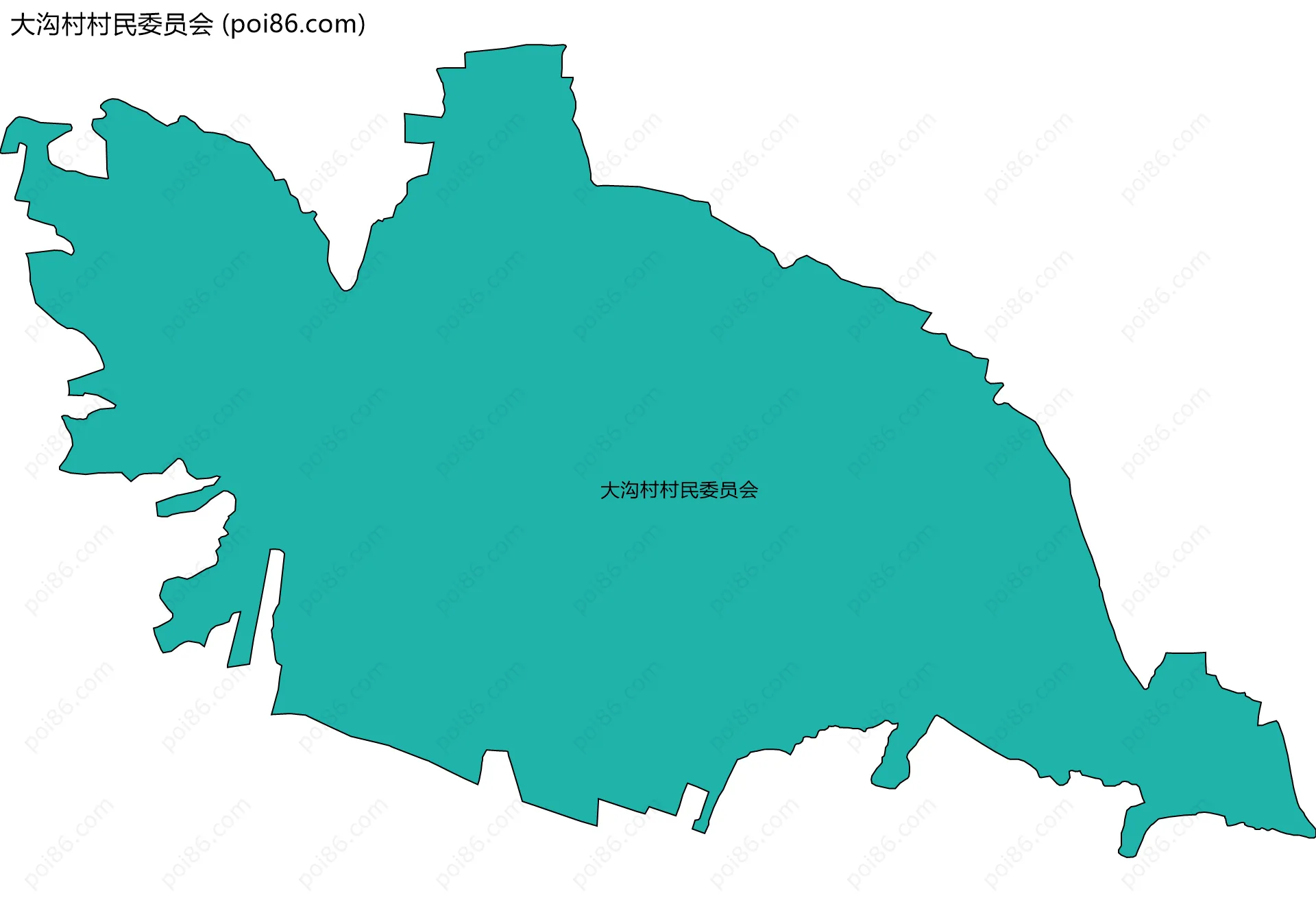 大沟村村民委员会边界地图