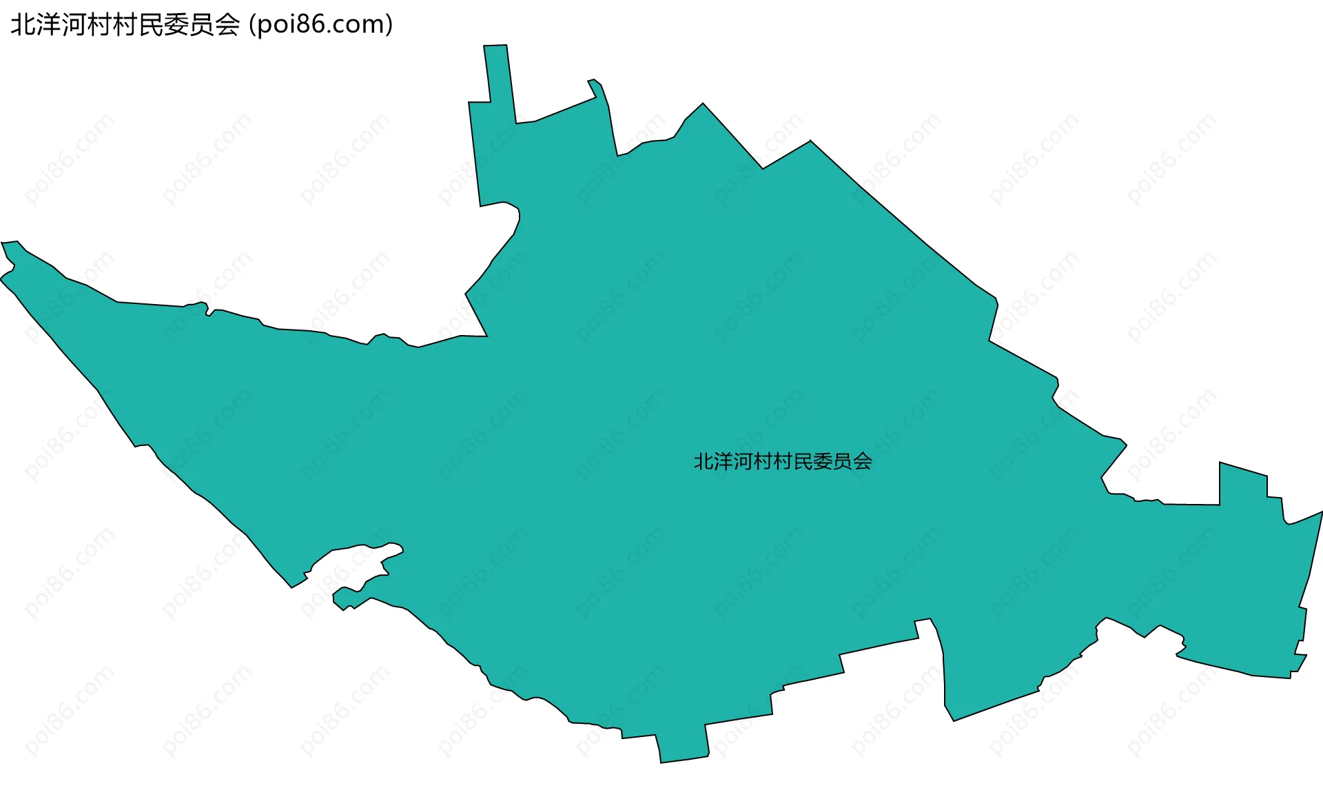 北洋河村村民委员会边界地图