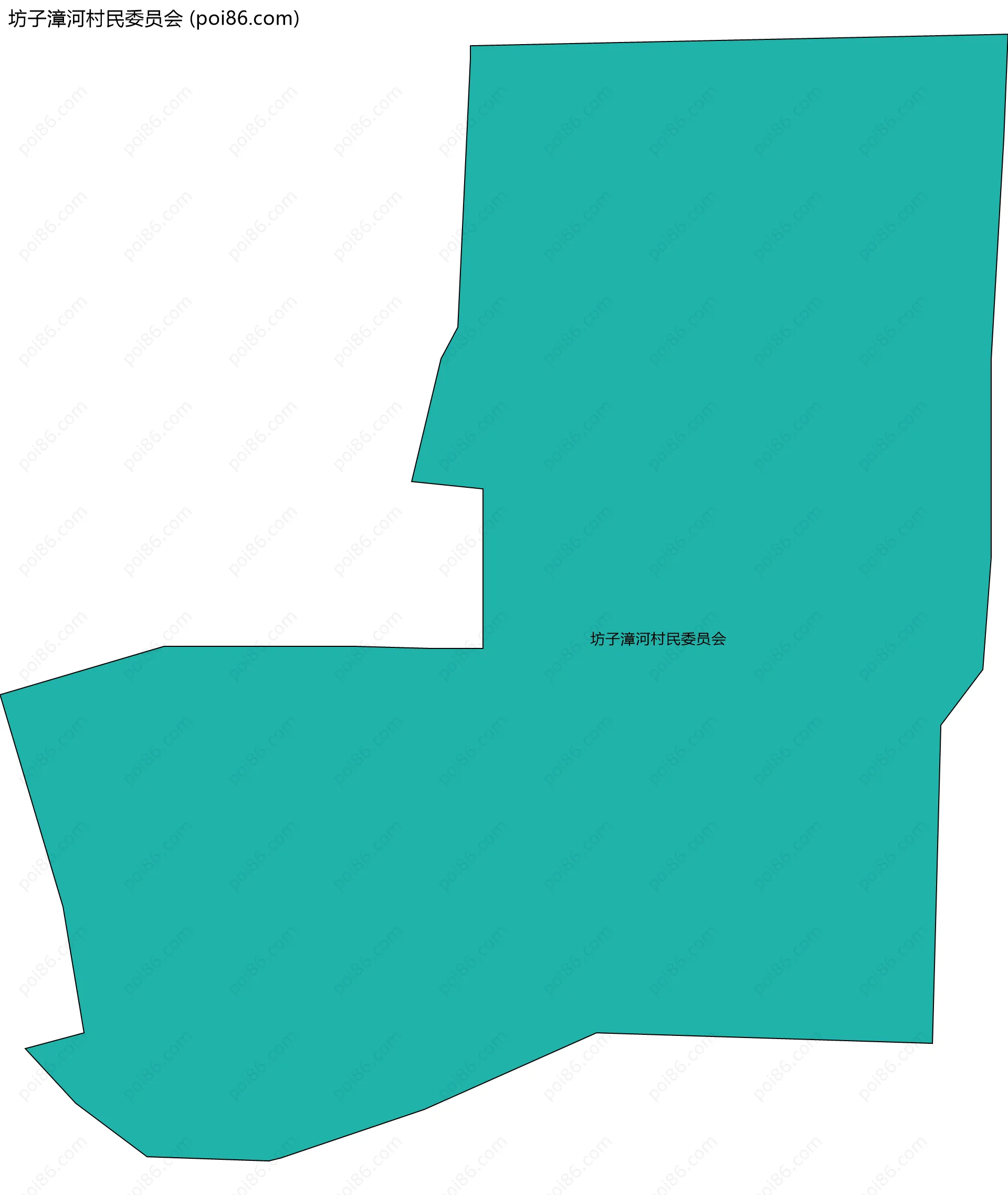 坊子漳河村民委员会边界地图