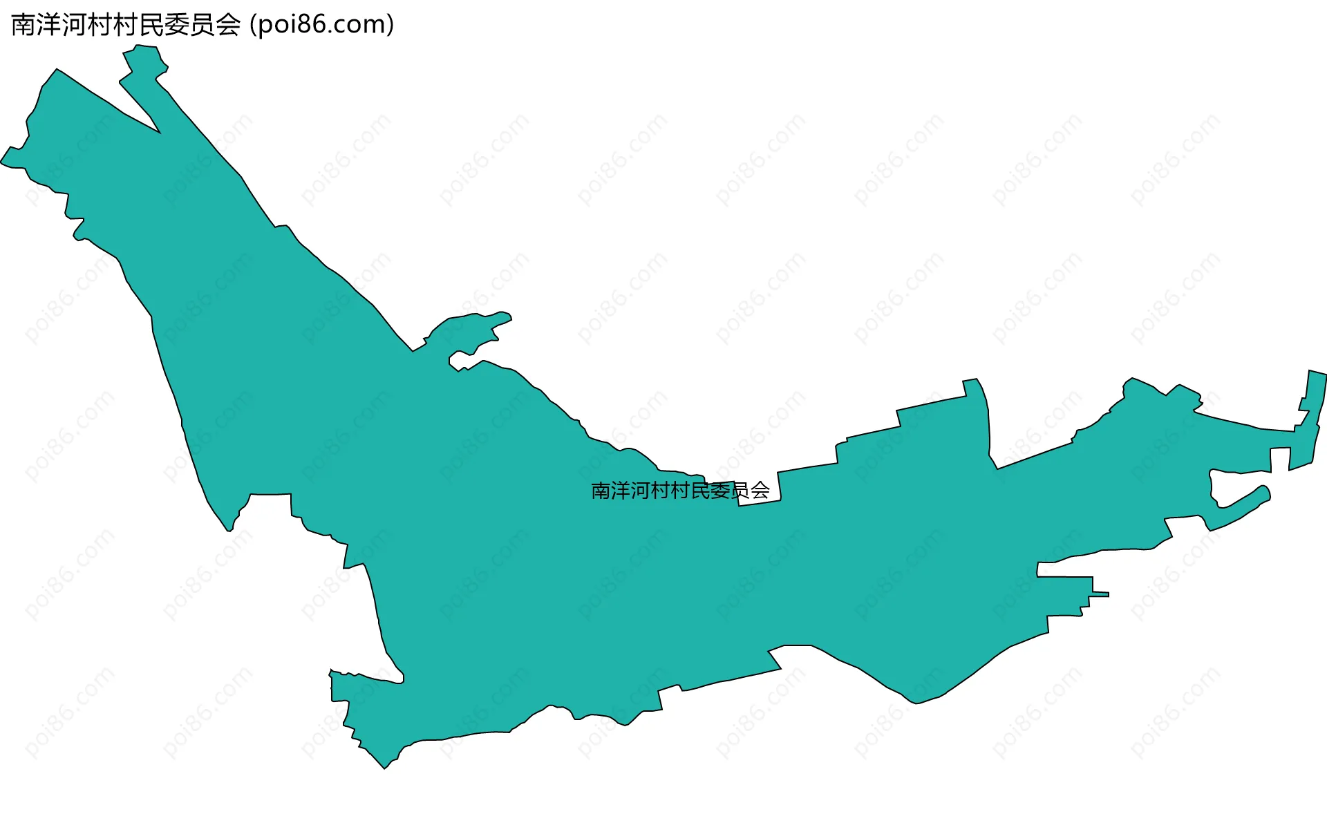 南洋河村村民委员会边界地图