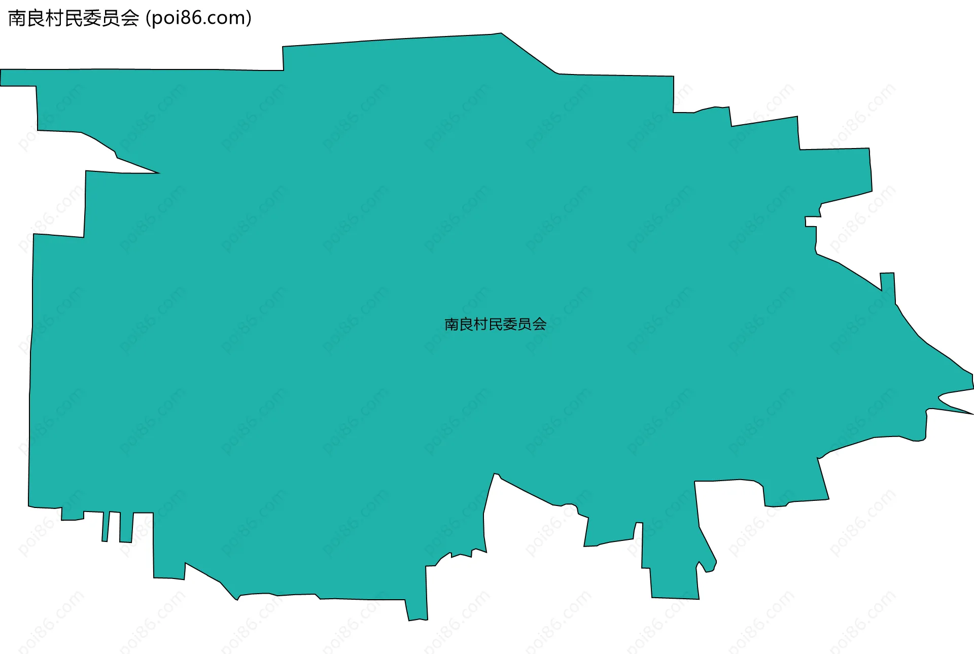南良村民委员会边界地图