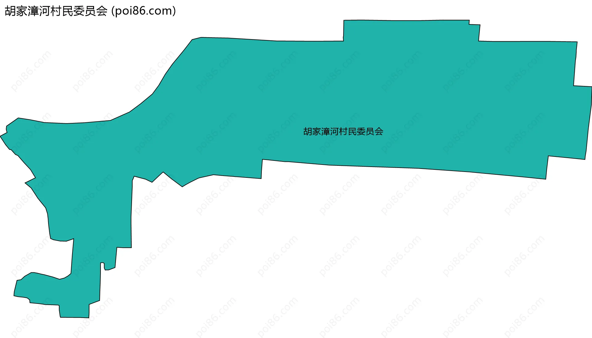 胡家漳河村民委员会边界地图