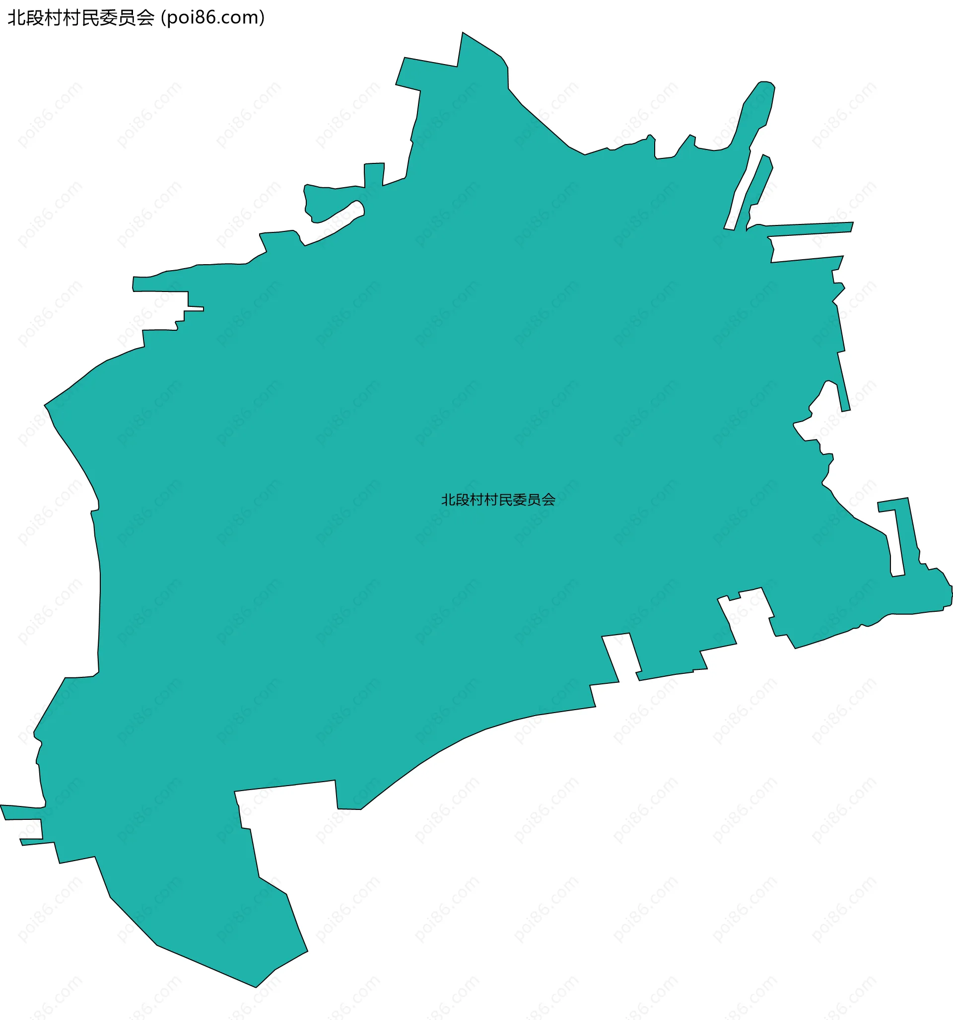 北段村村民委员会边界地图