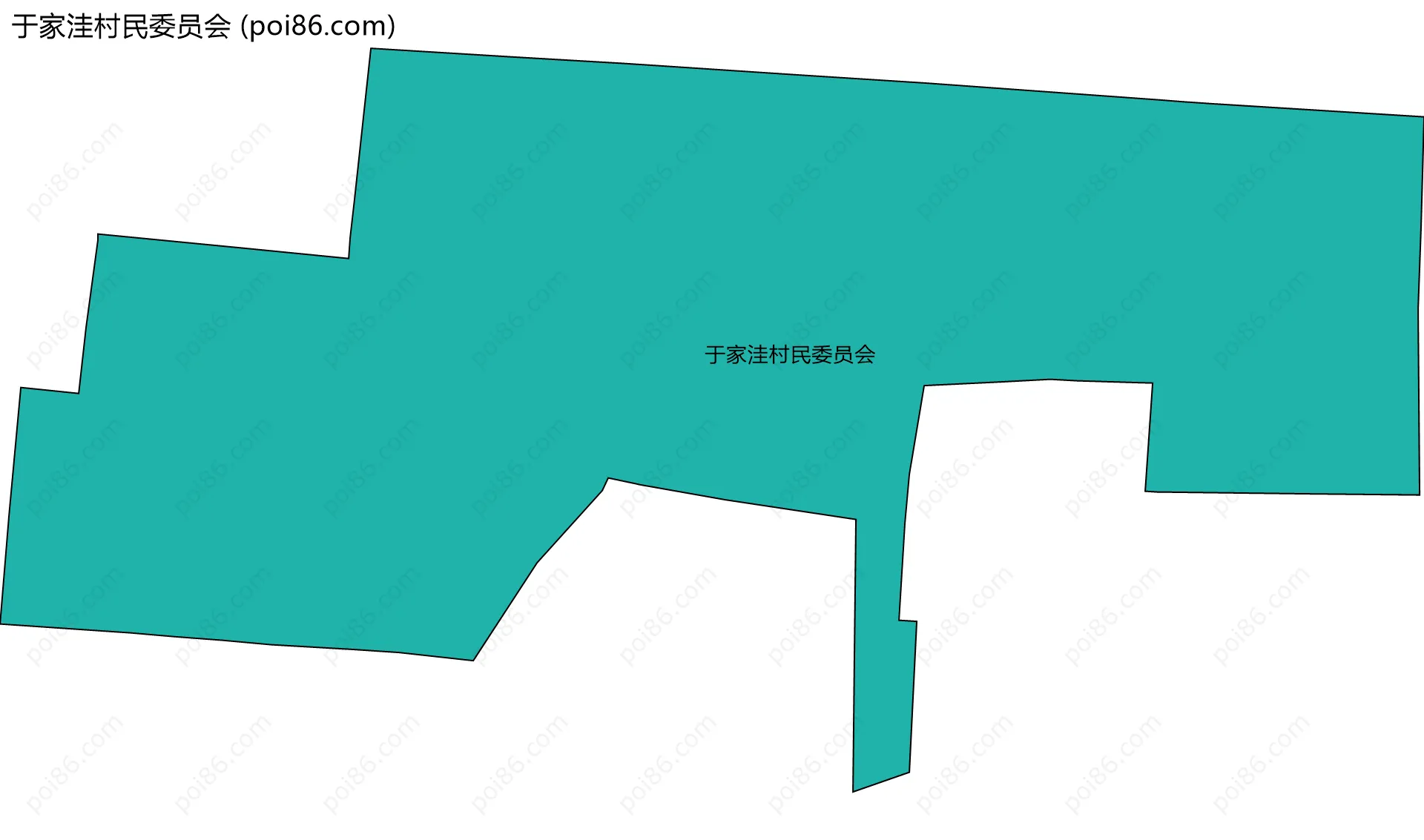 于家洼村民委员会边界地图