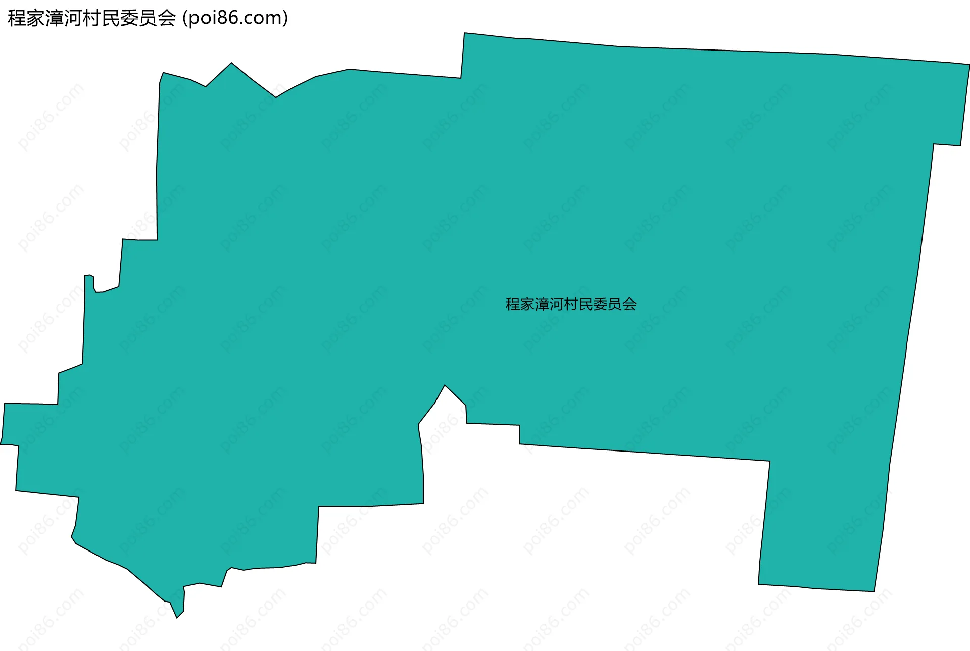 程家漳河村民委员会边界地图