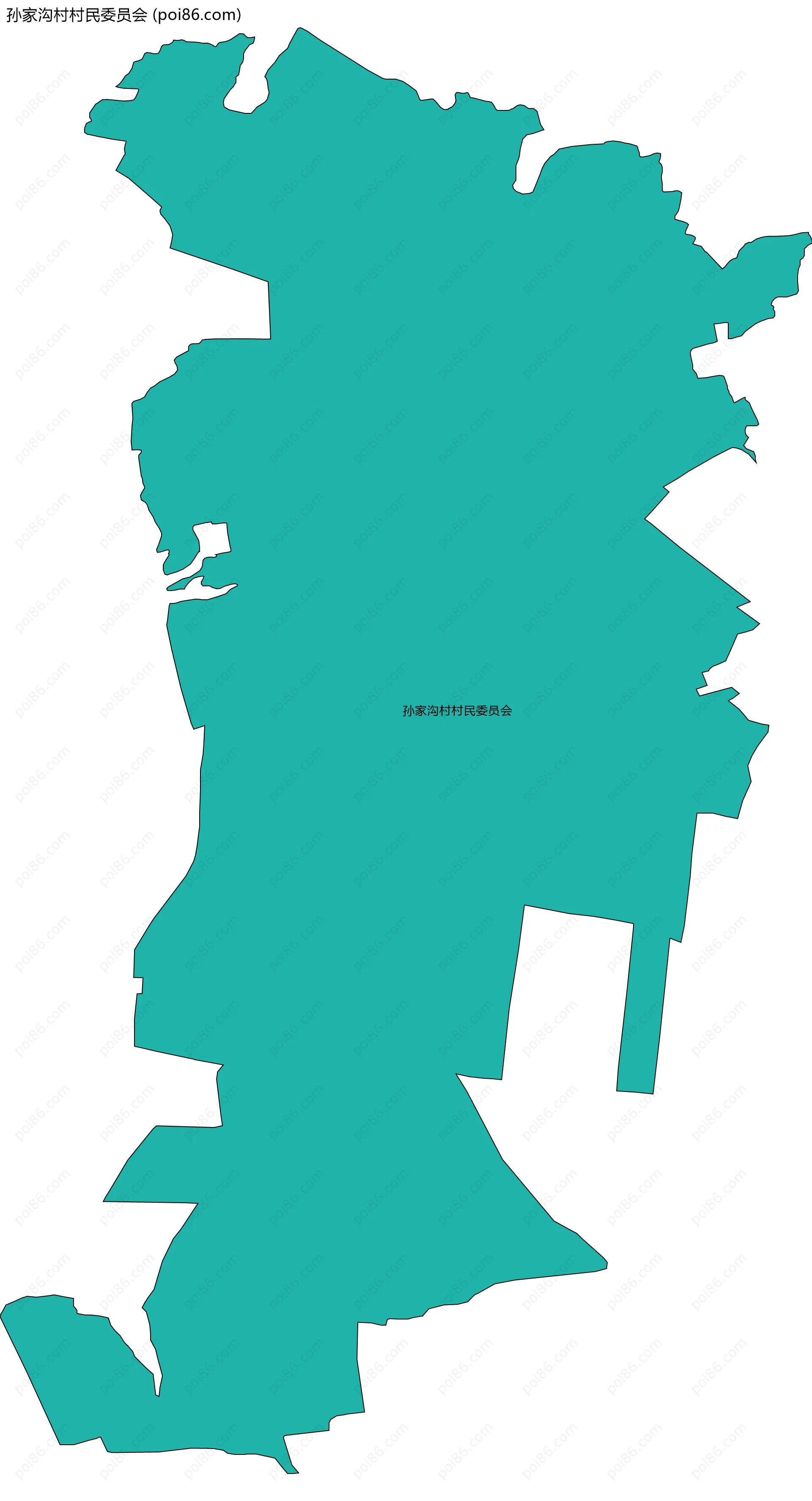 孙家沟村村民委员会边界地图