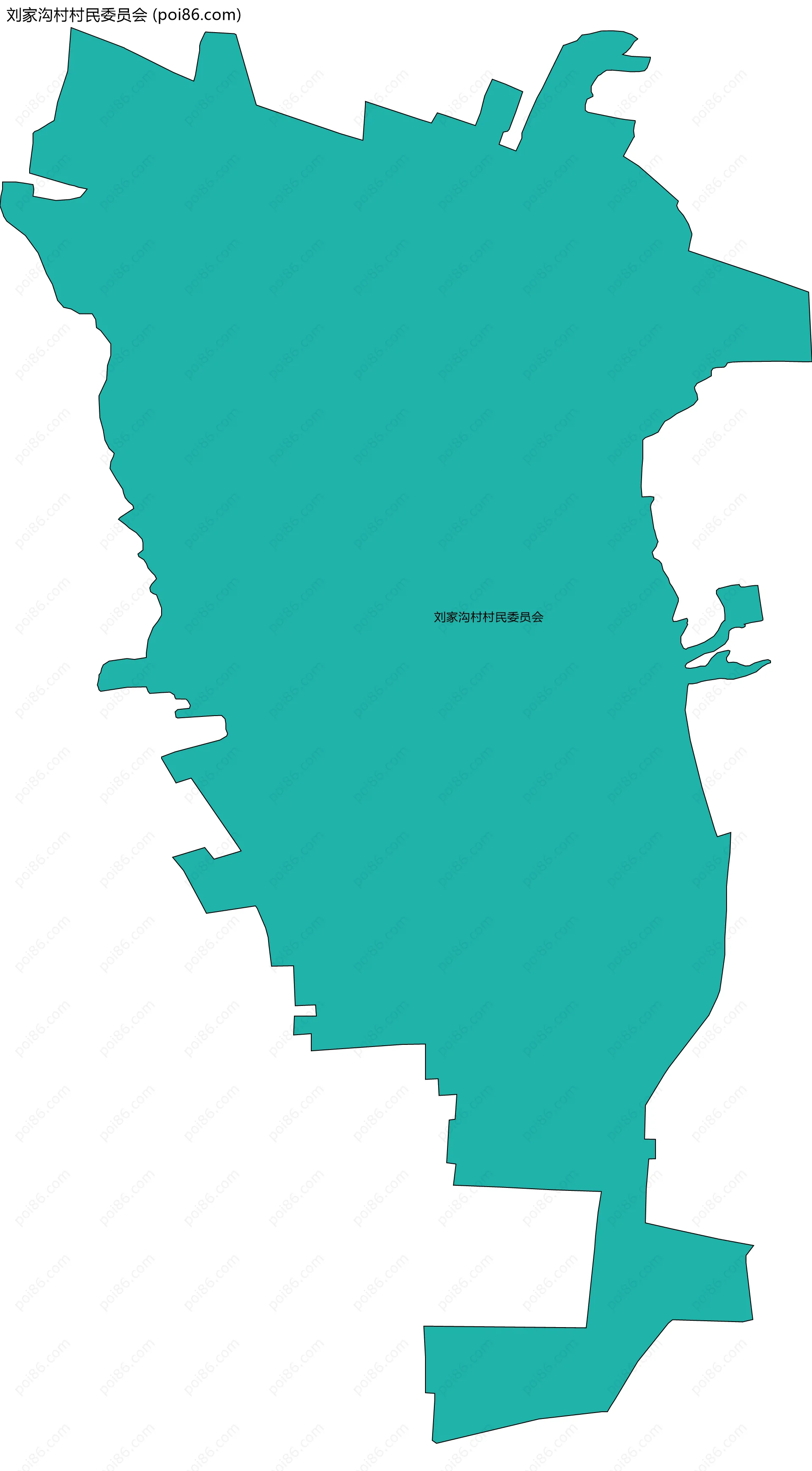 刘家沟村村民委员会边界地图