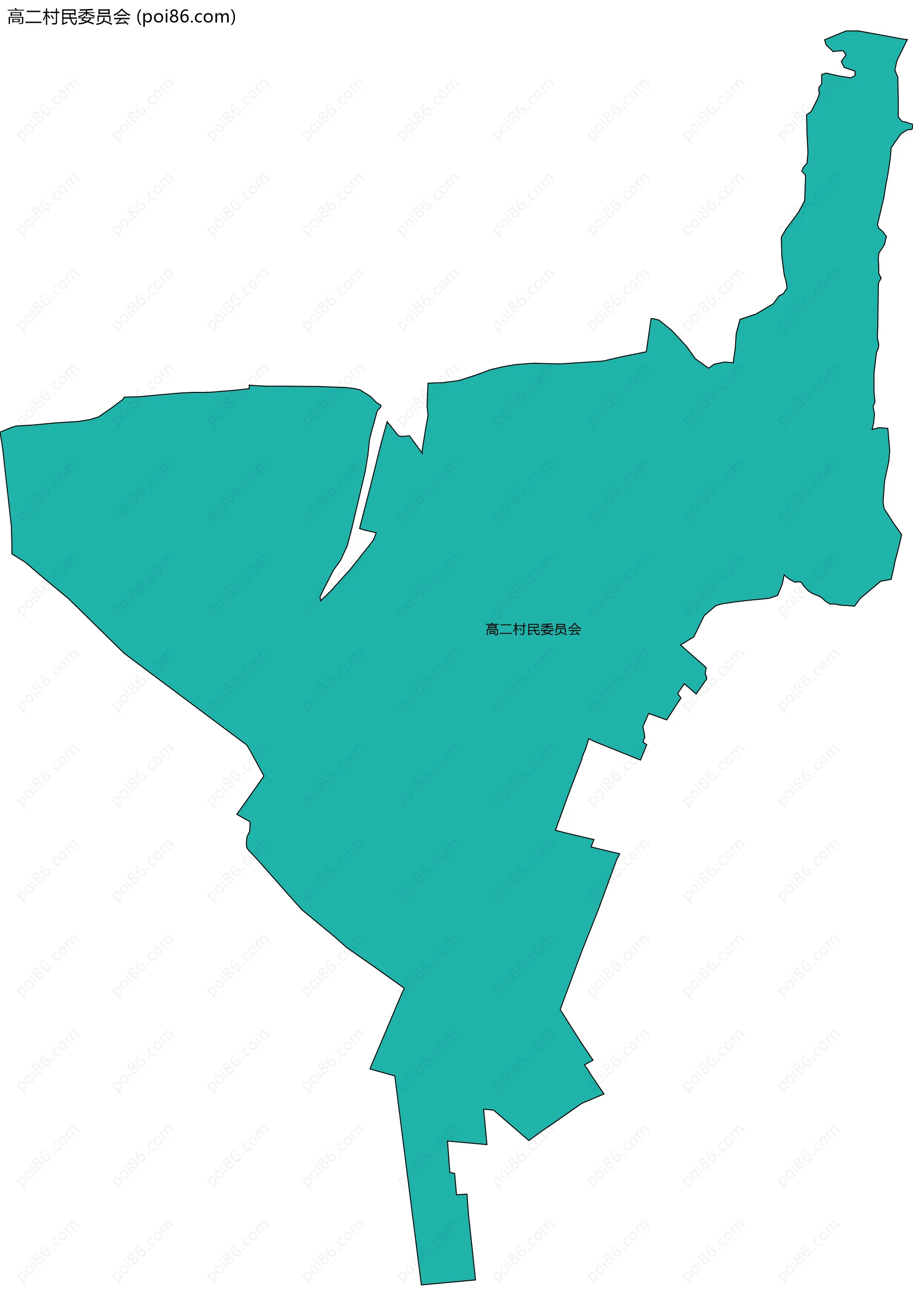 高二村民委员会边界地图