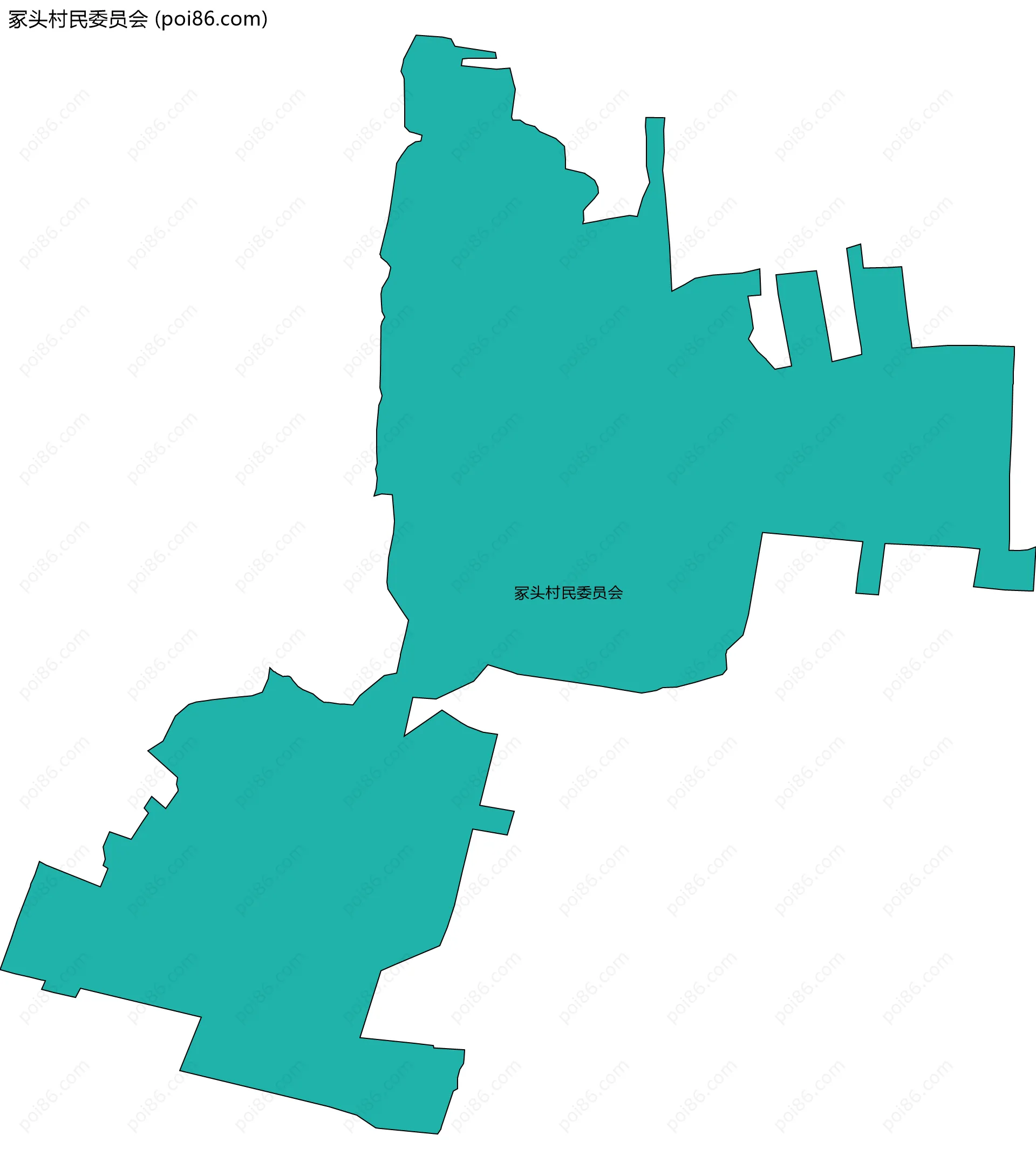 冢头村民委员会边界地图