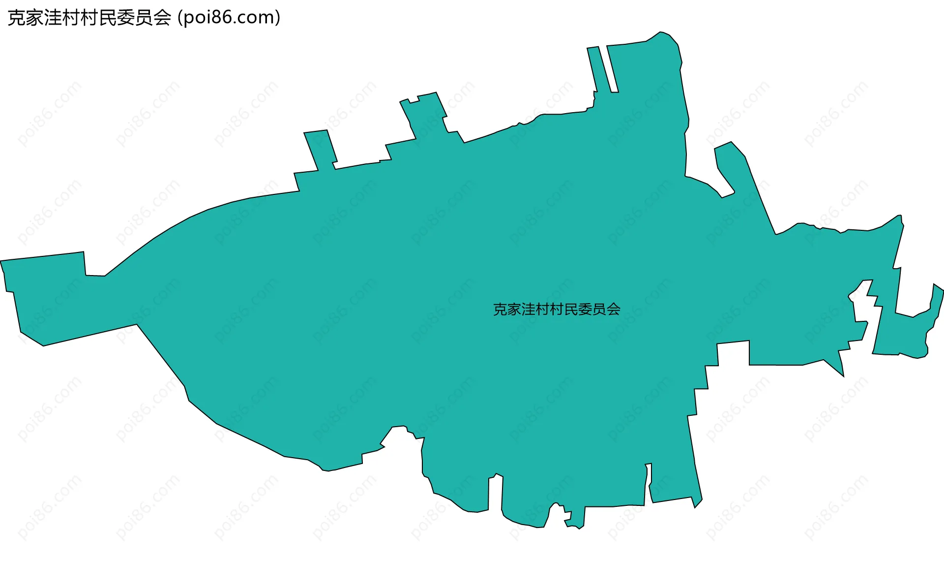 克家洼村村民委员会边界地图