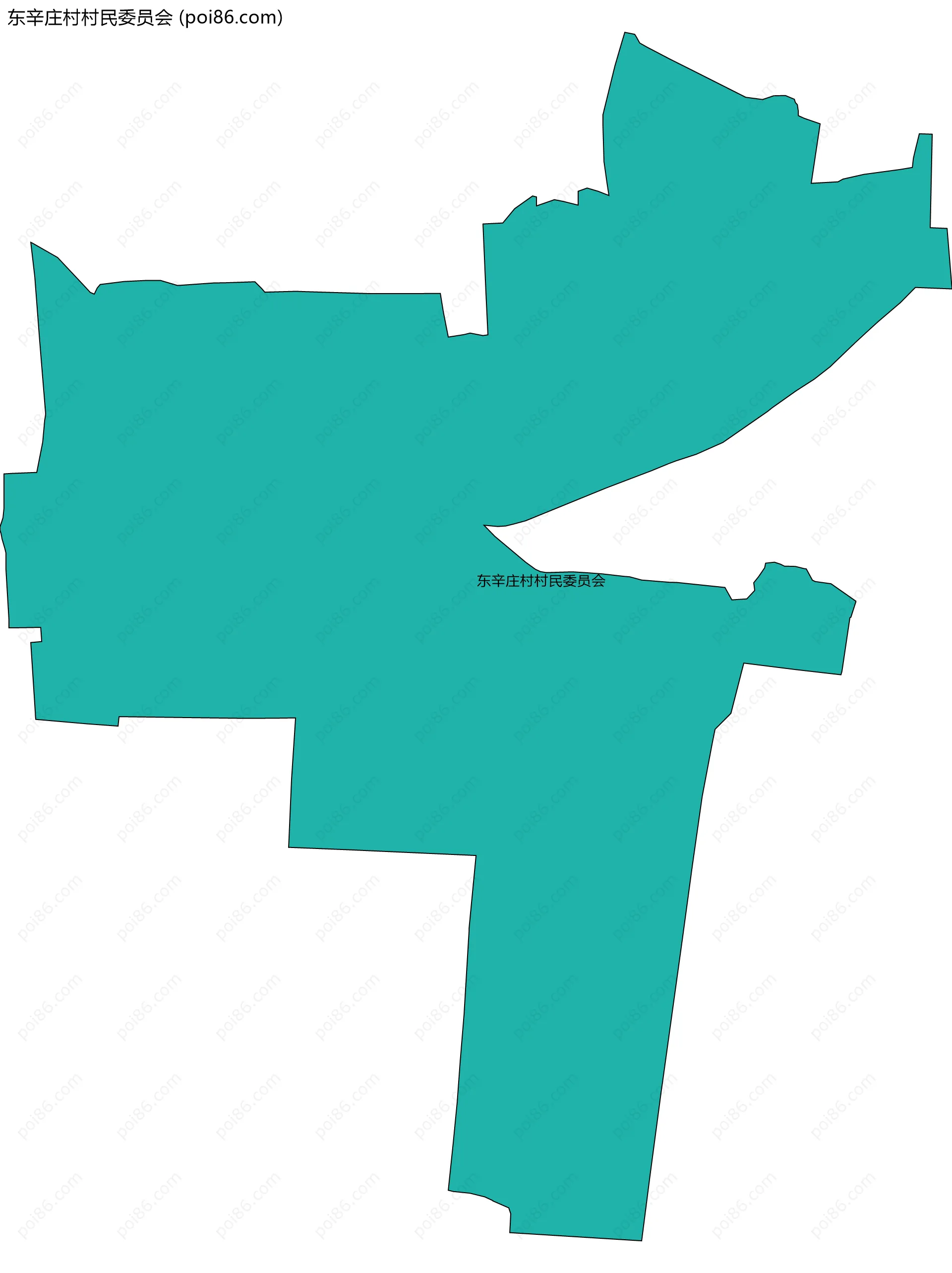 东辛庄村村民委员会边界地图