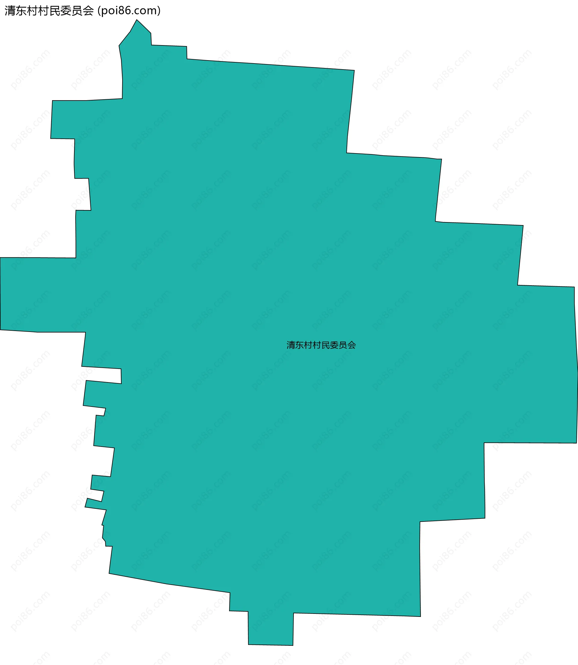 清东村村民委员会边界地图