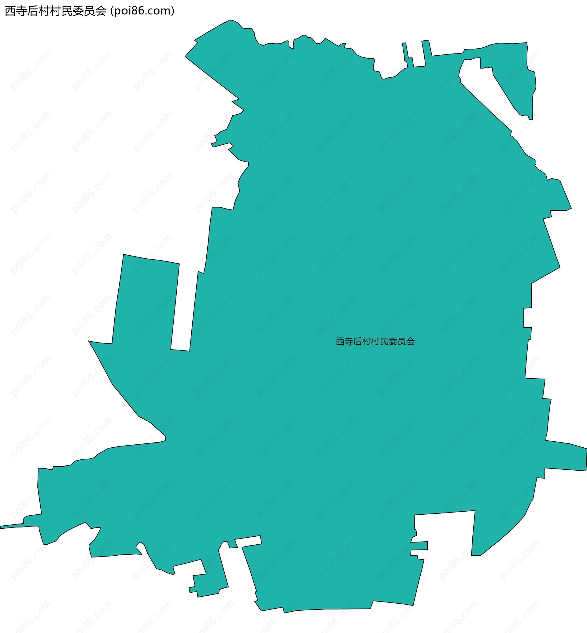 西寺后村村民委员会边界地图