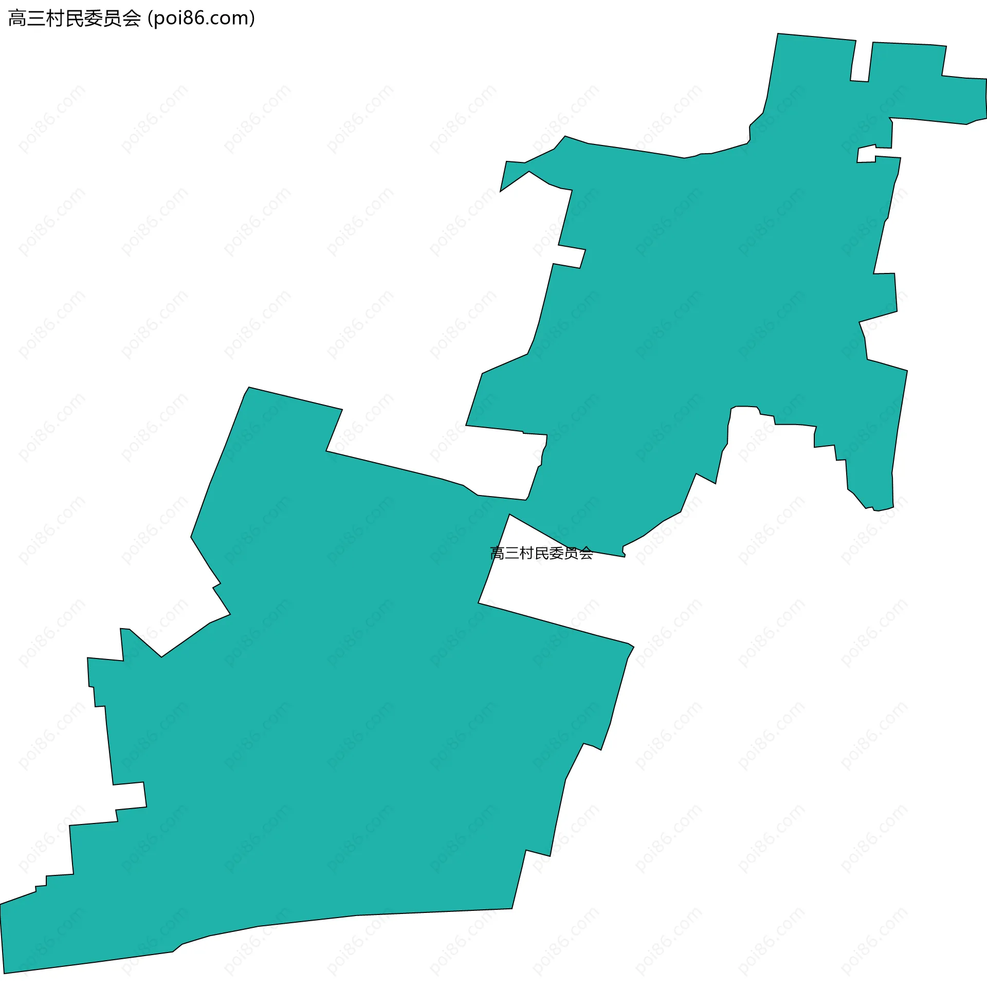 高三村民委员会边界地图