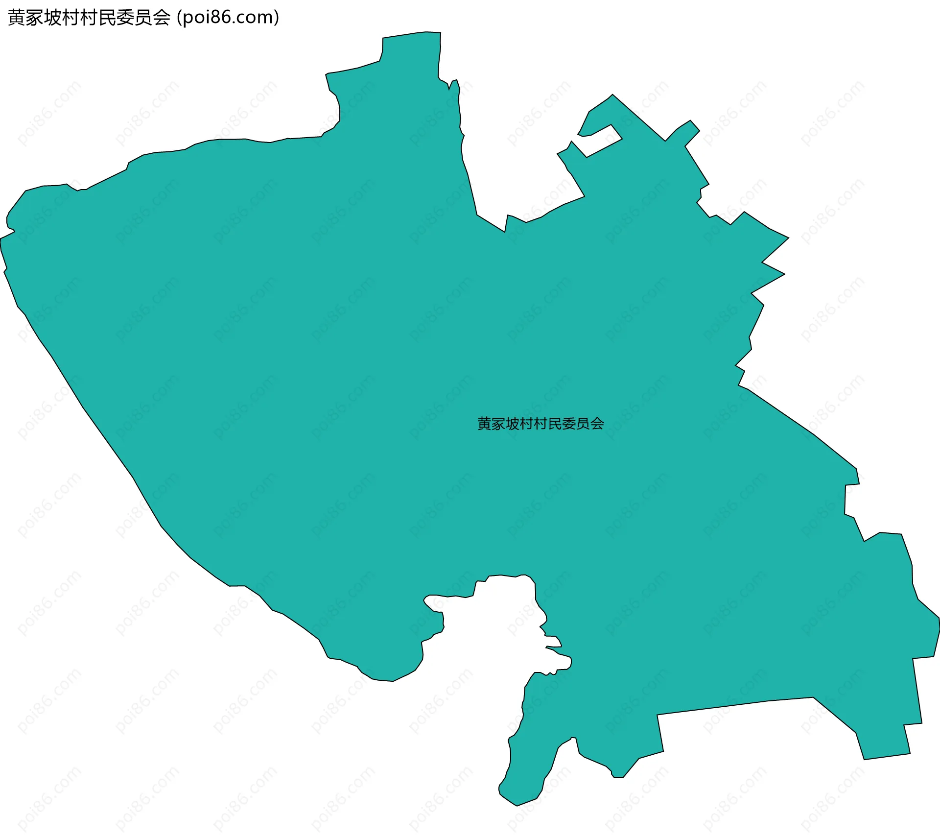 黄冢坡村村民委员会边界地图