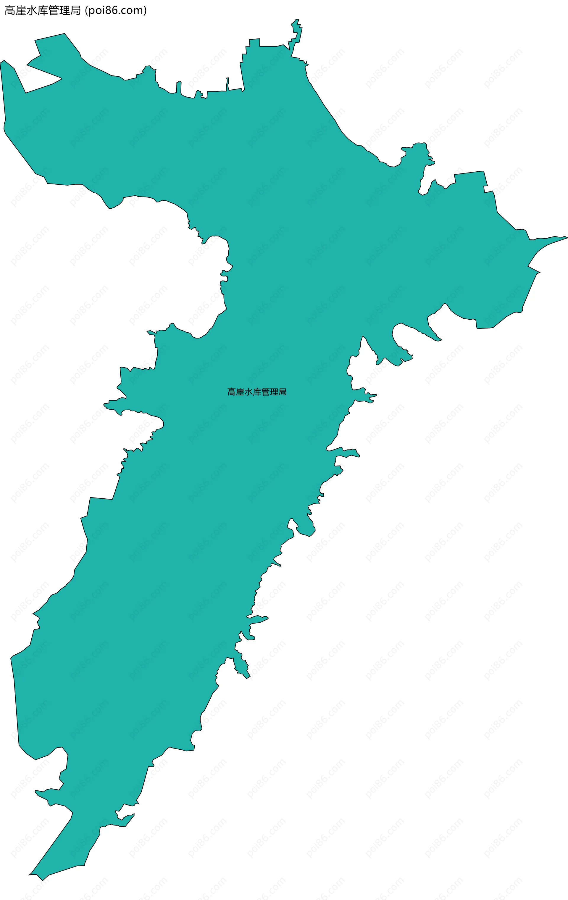 高崖水库管理局边界地图