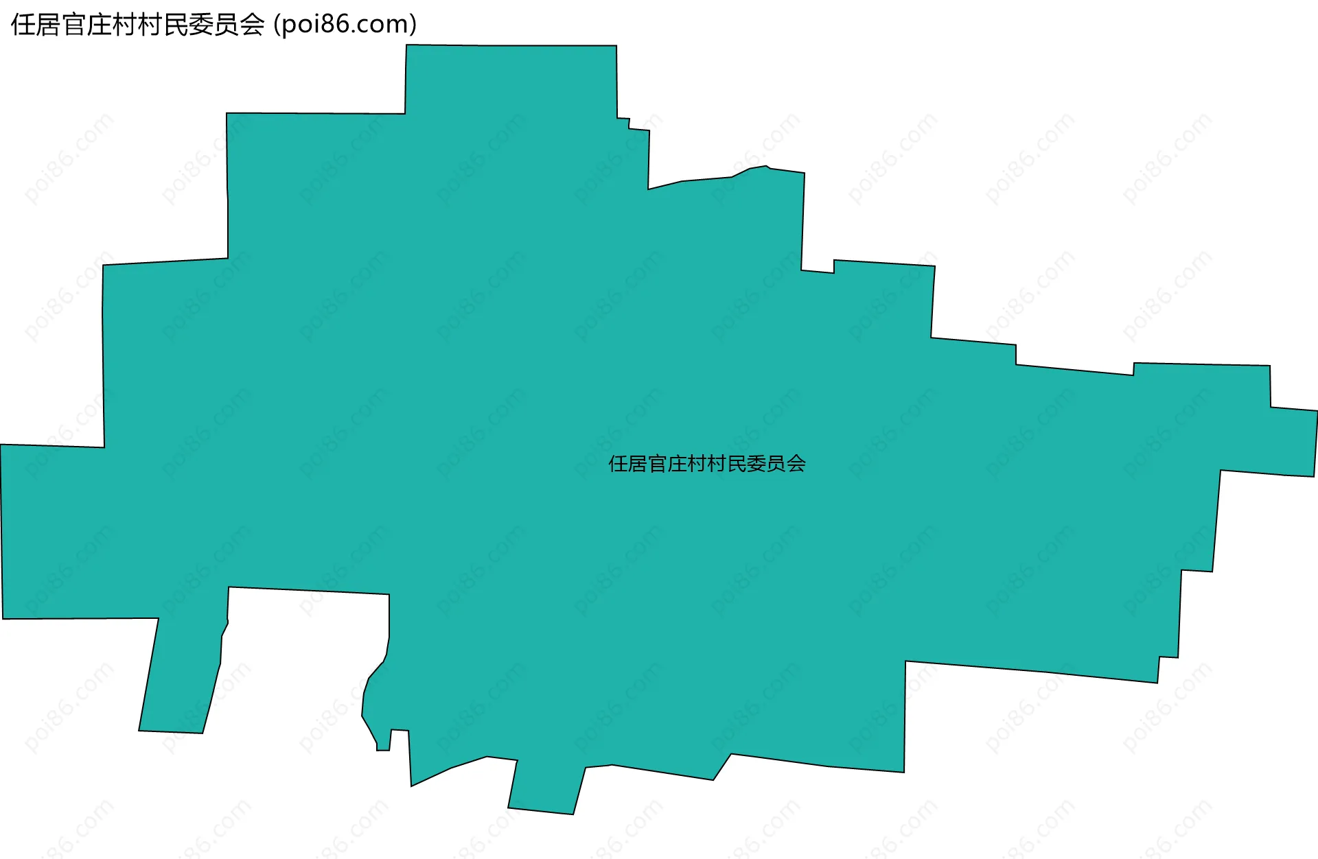 任居官庄村村民委员会边界地图