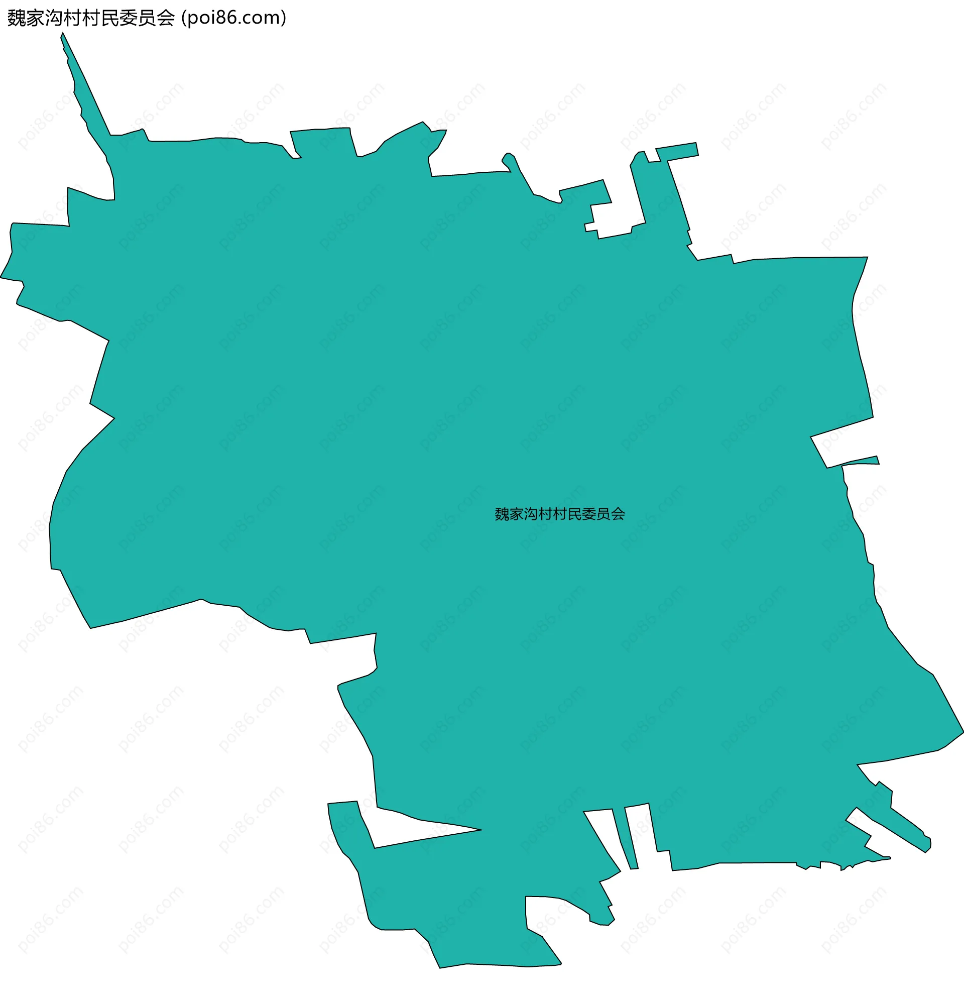 魏家沟村村民委员会边界地图