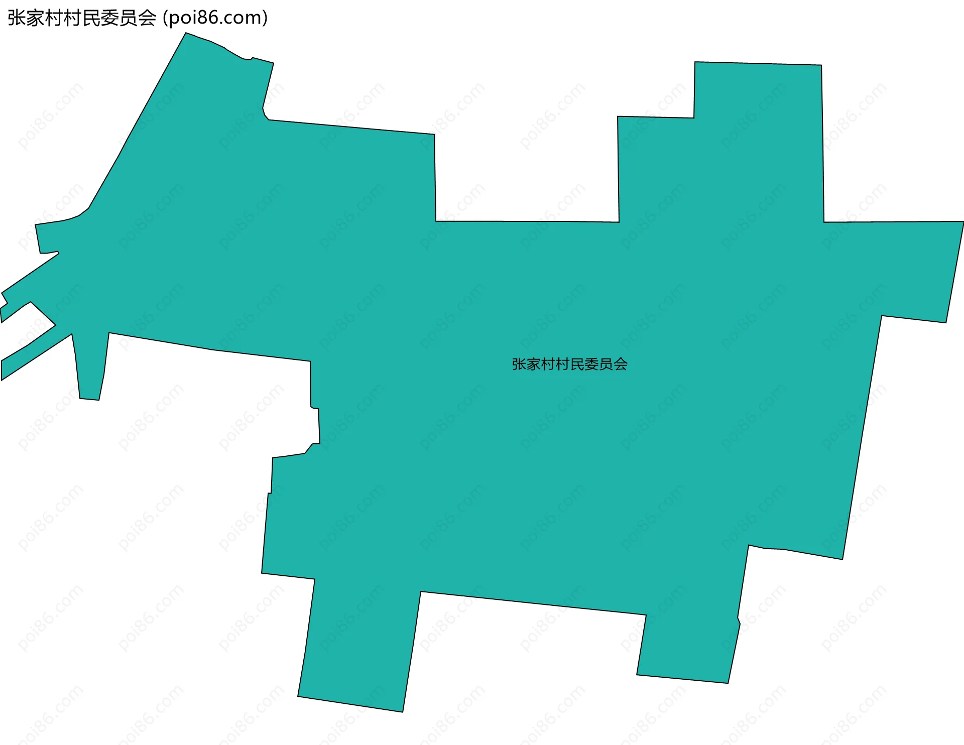 张家村村民委员会边界地图