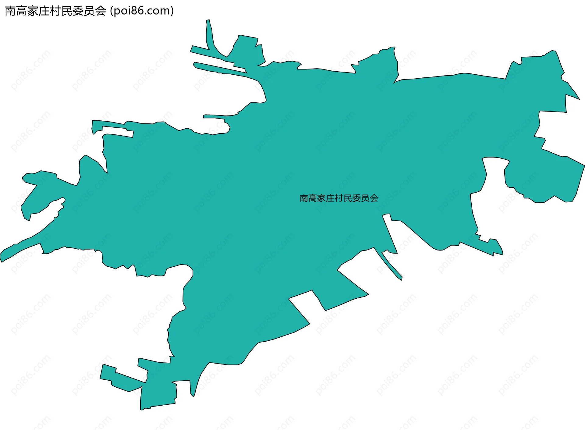 南高家庄村民委员会边界地图