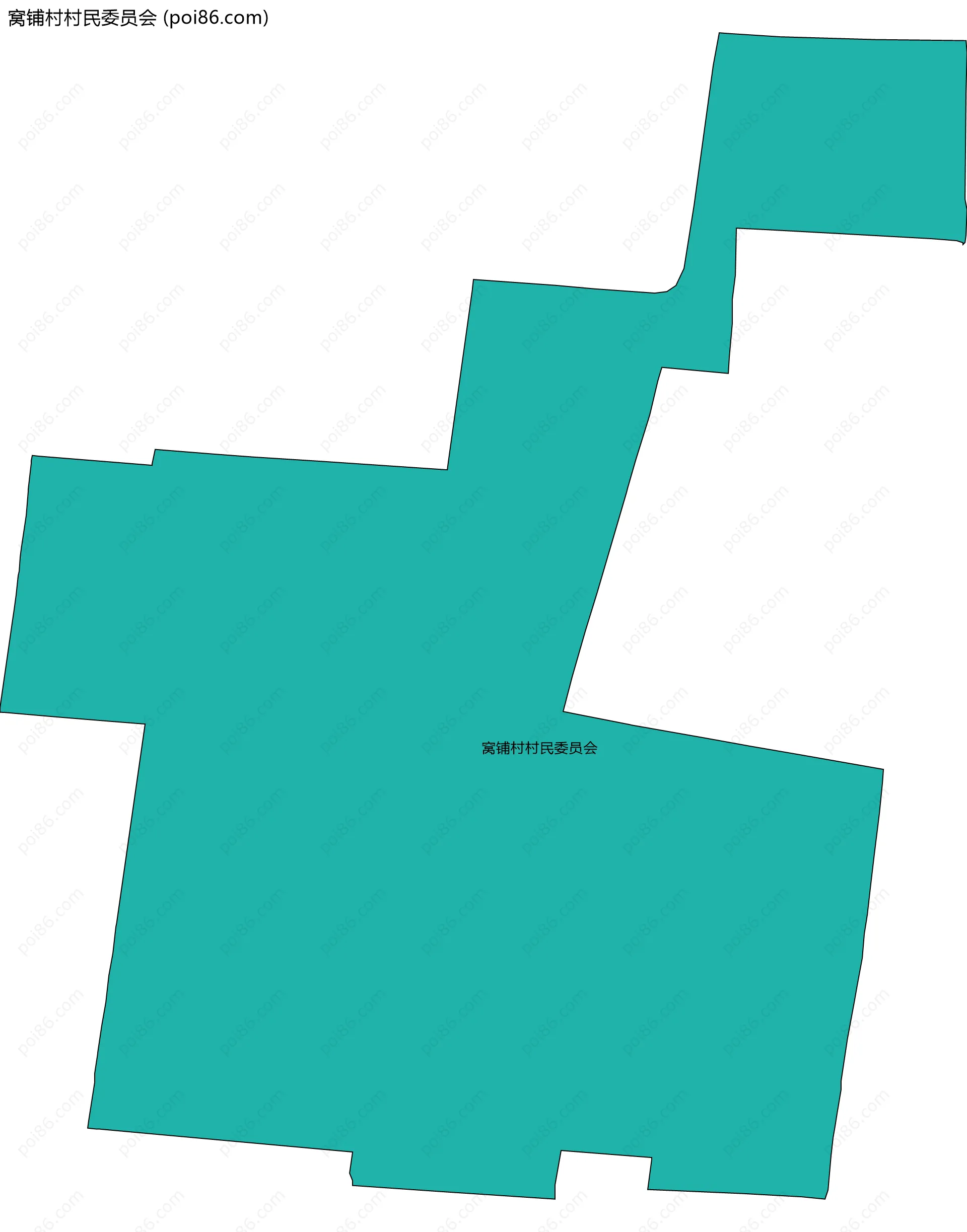 窝铺村村民委员会边界地图