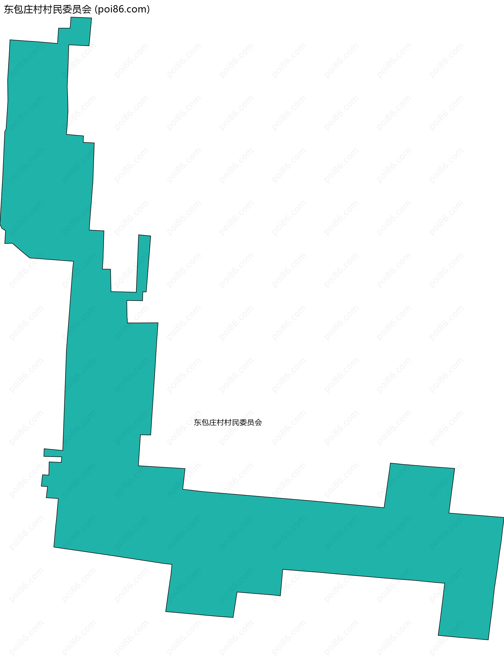 东包庄村村民委员会边界地图