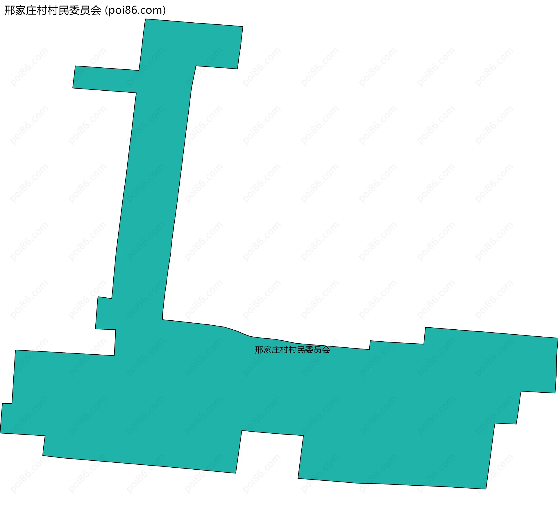 邢家庄村村民委员会边界地图