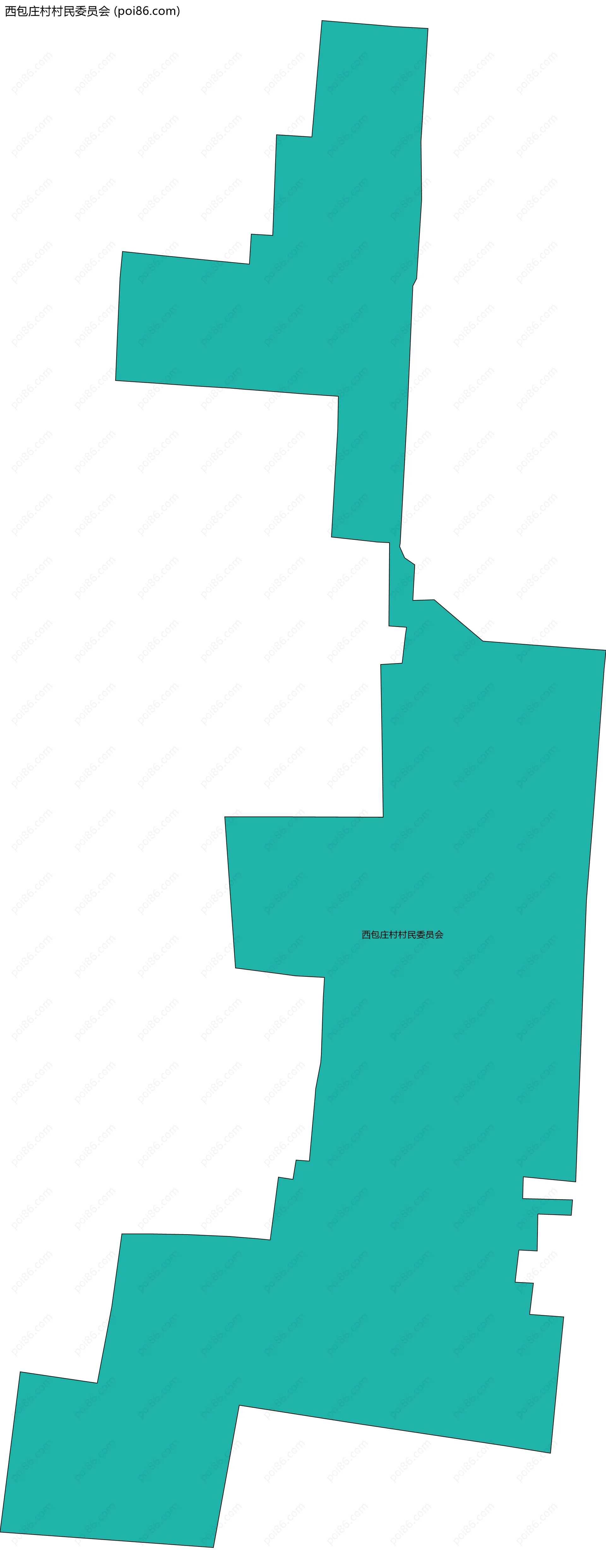 西包庄村村民委员会边界地图