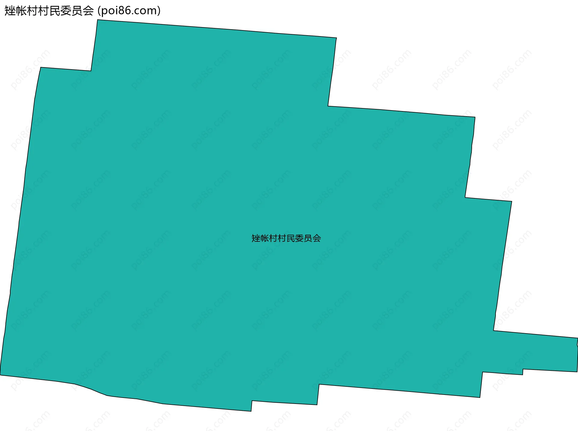 矬帐村村民委员会边界地图