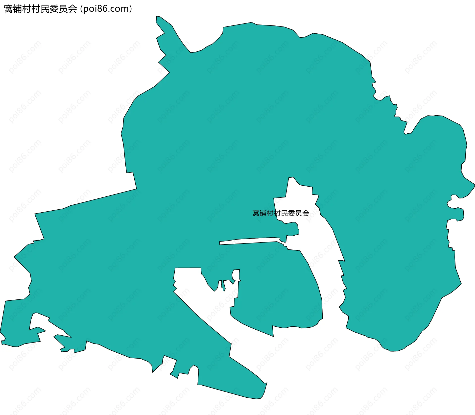 窝铺村村民委员会边界地图