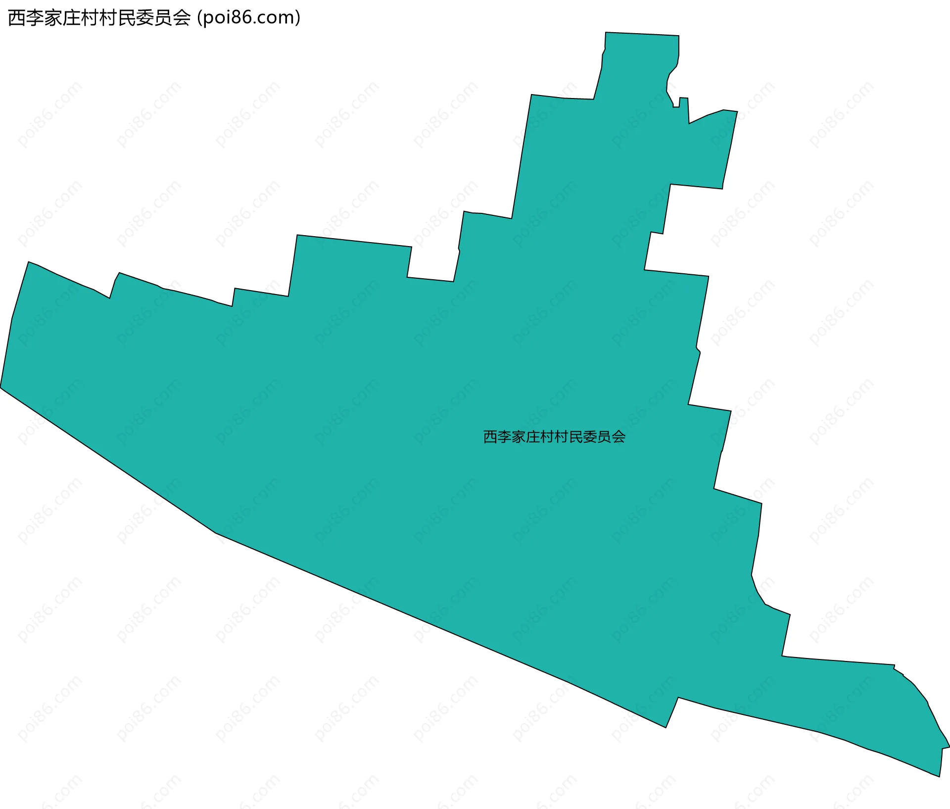 西李家庄村村民委员会边界地图