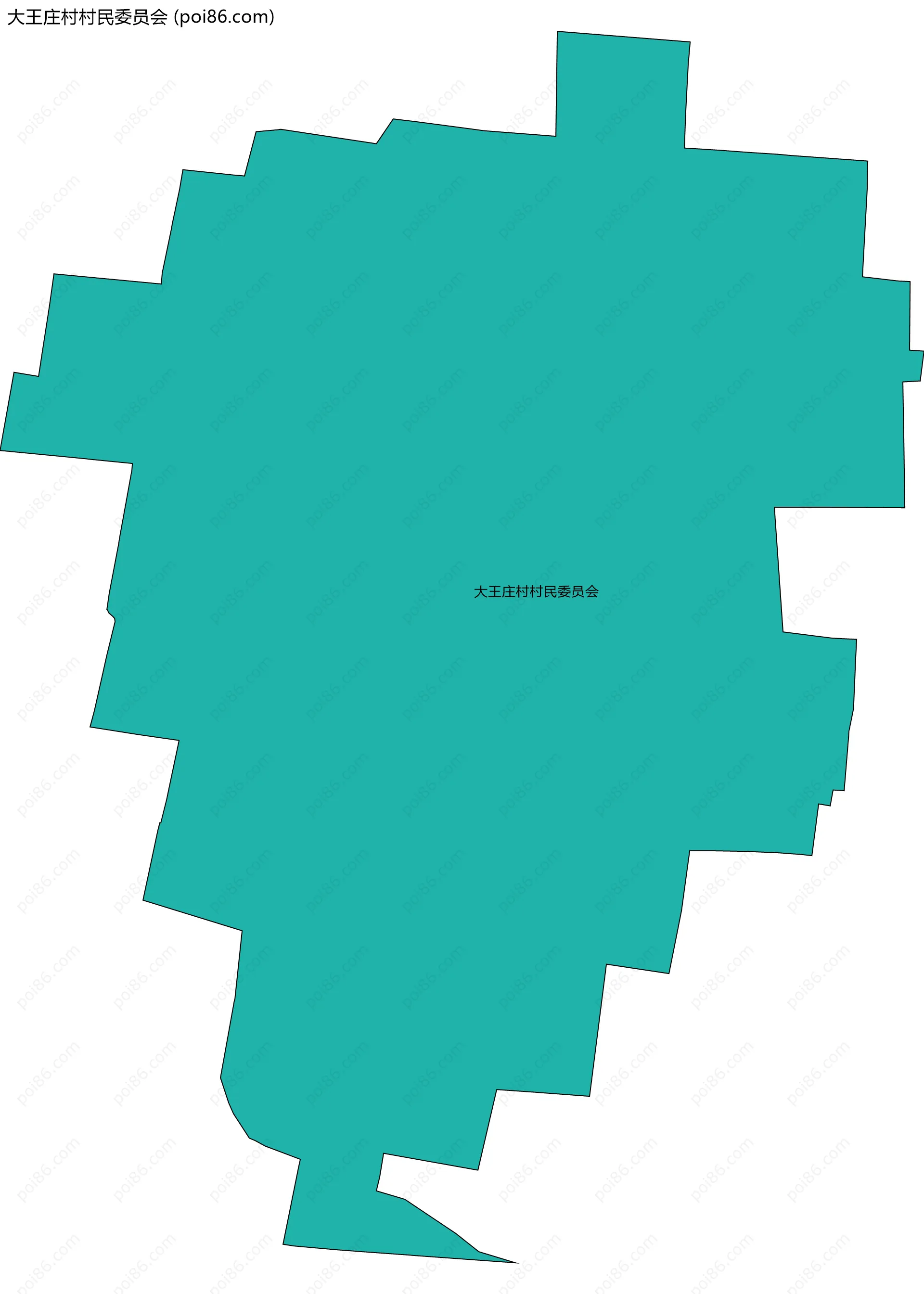 大王庄村村民委员会边界地图