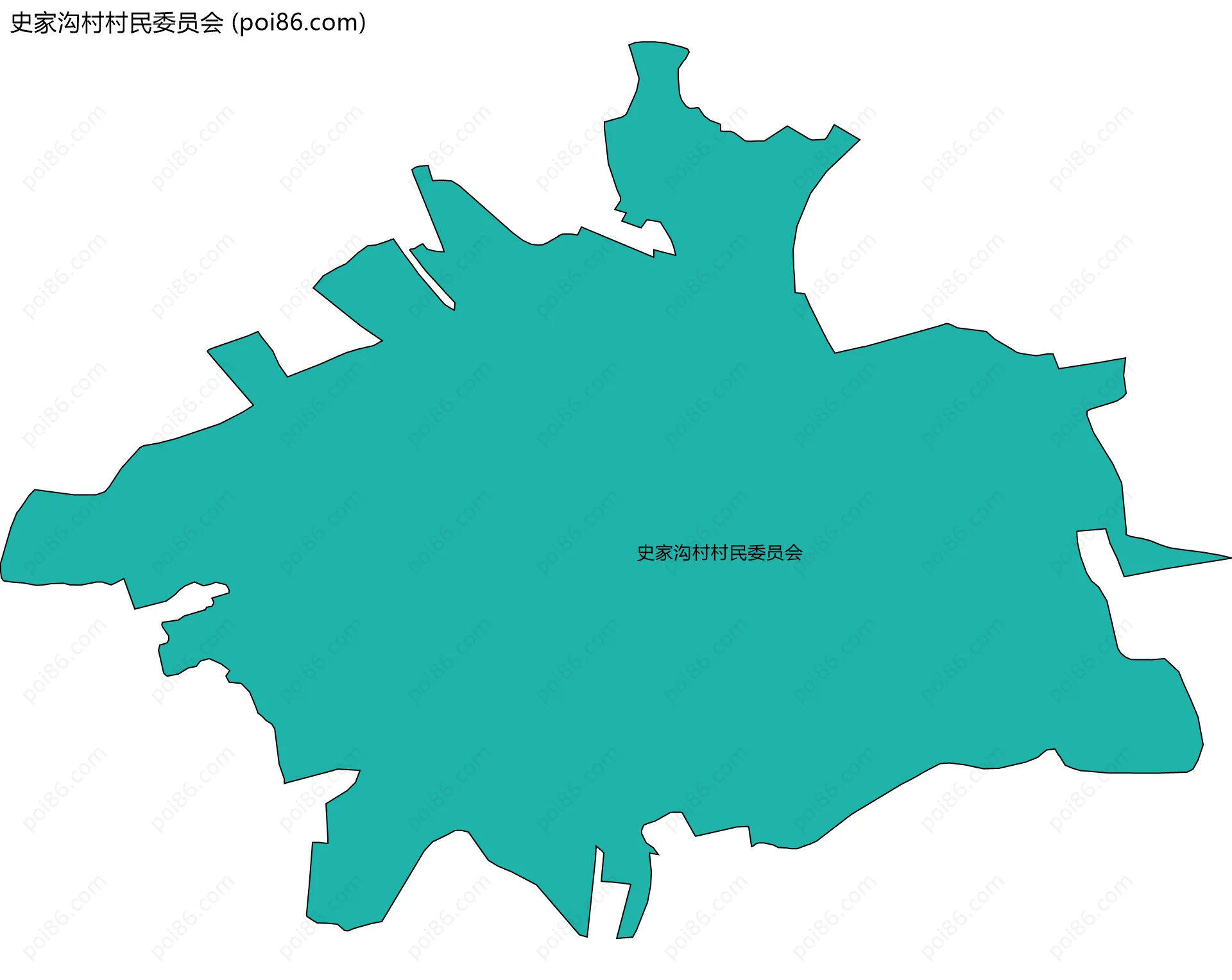 史家沟村村民委员会边界地图