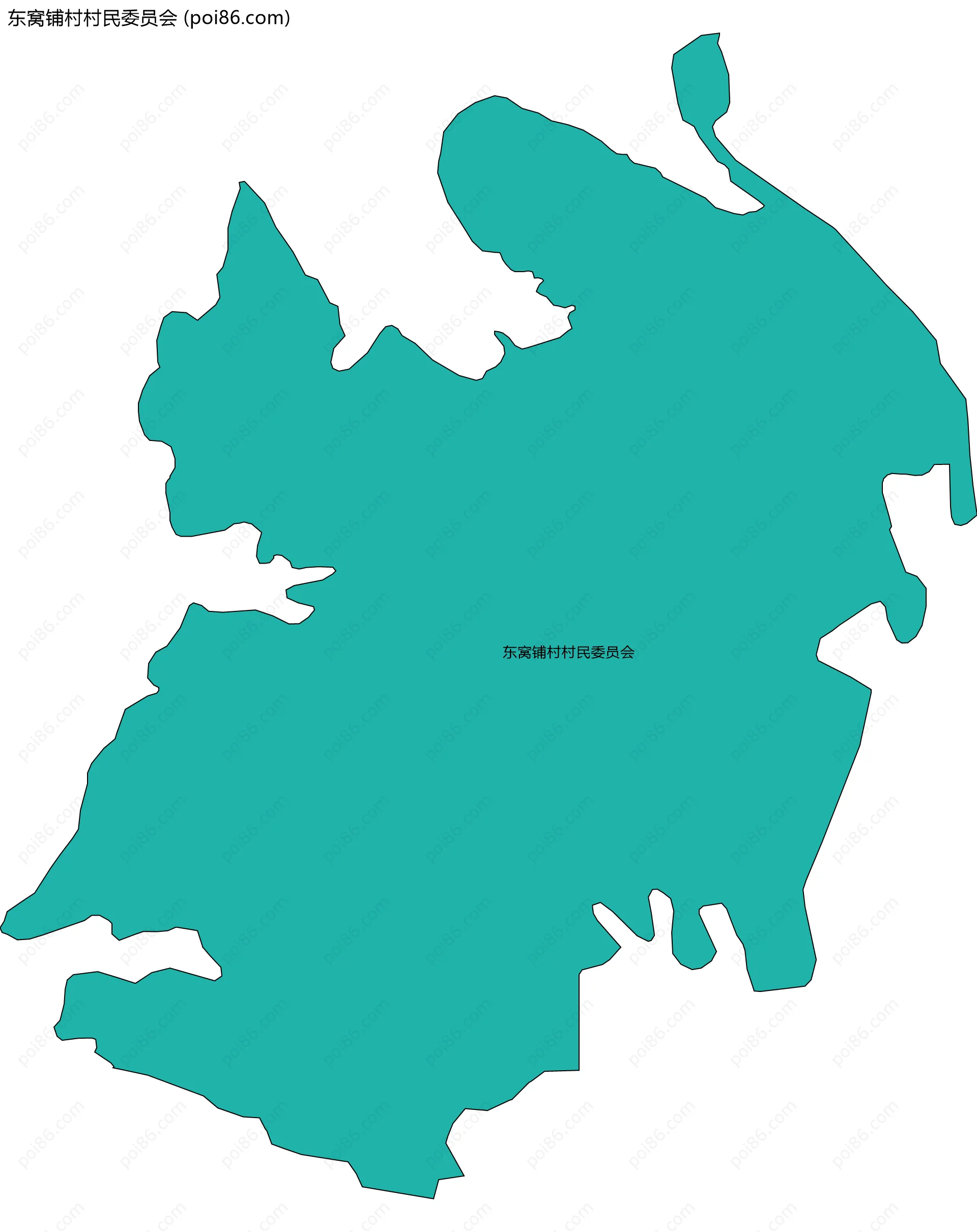 东窝铺村村民委员会边界地图