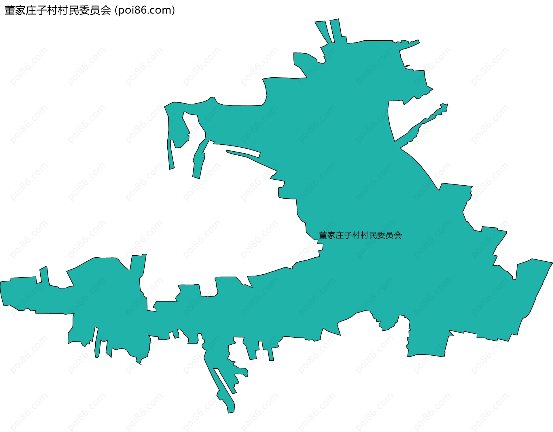 董家庄子村村民委员会边界地图