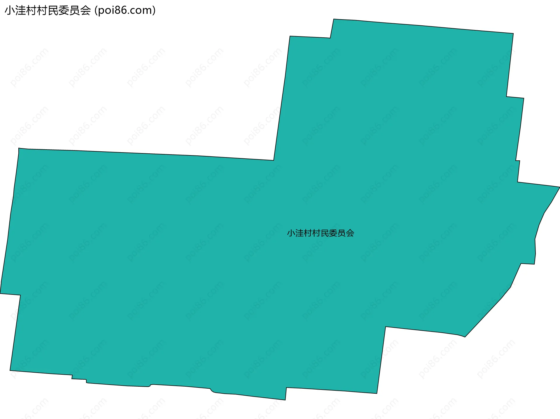 小洼村村民委员会边界地图
