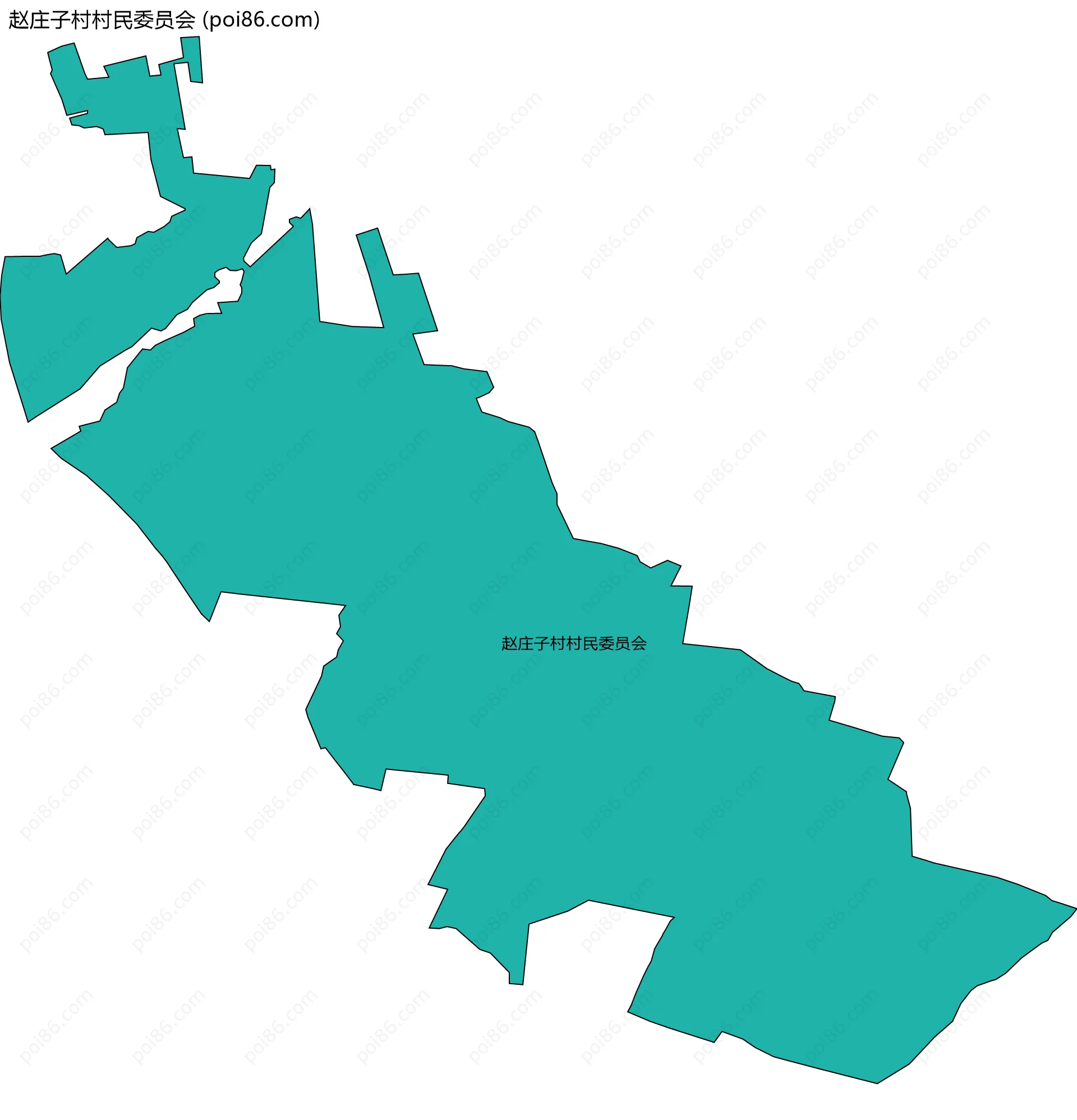 赵庄子村村民委员会边界地图