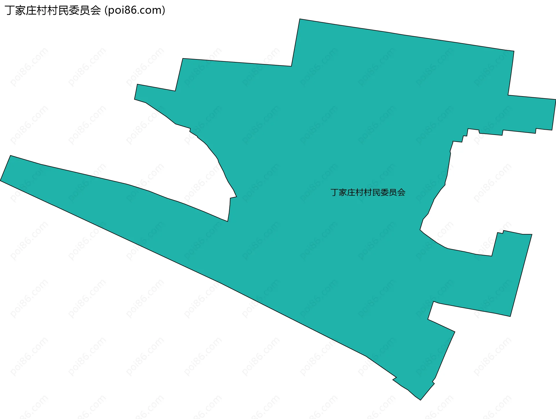 丁家庄村村民委员会边界地图