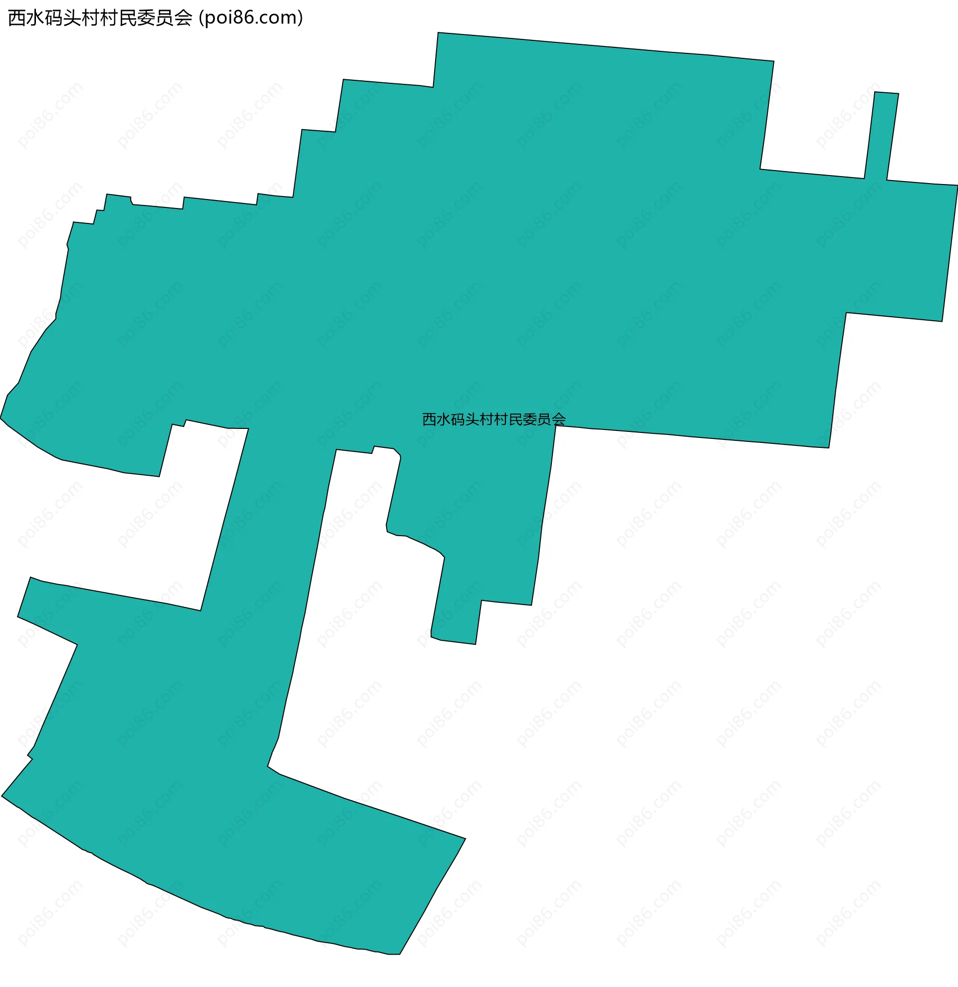西水码头村村民委员会边界地图