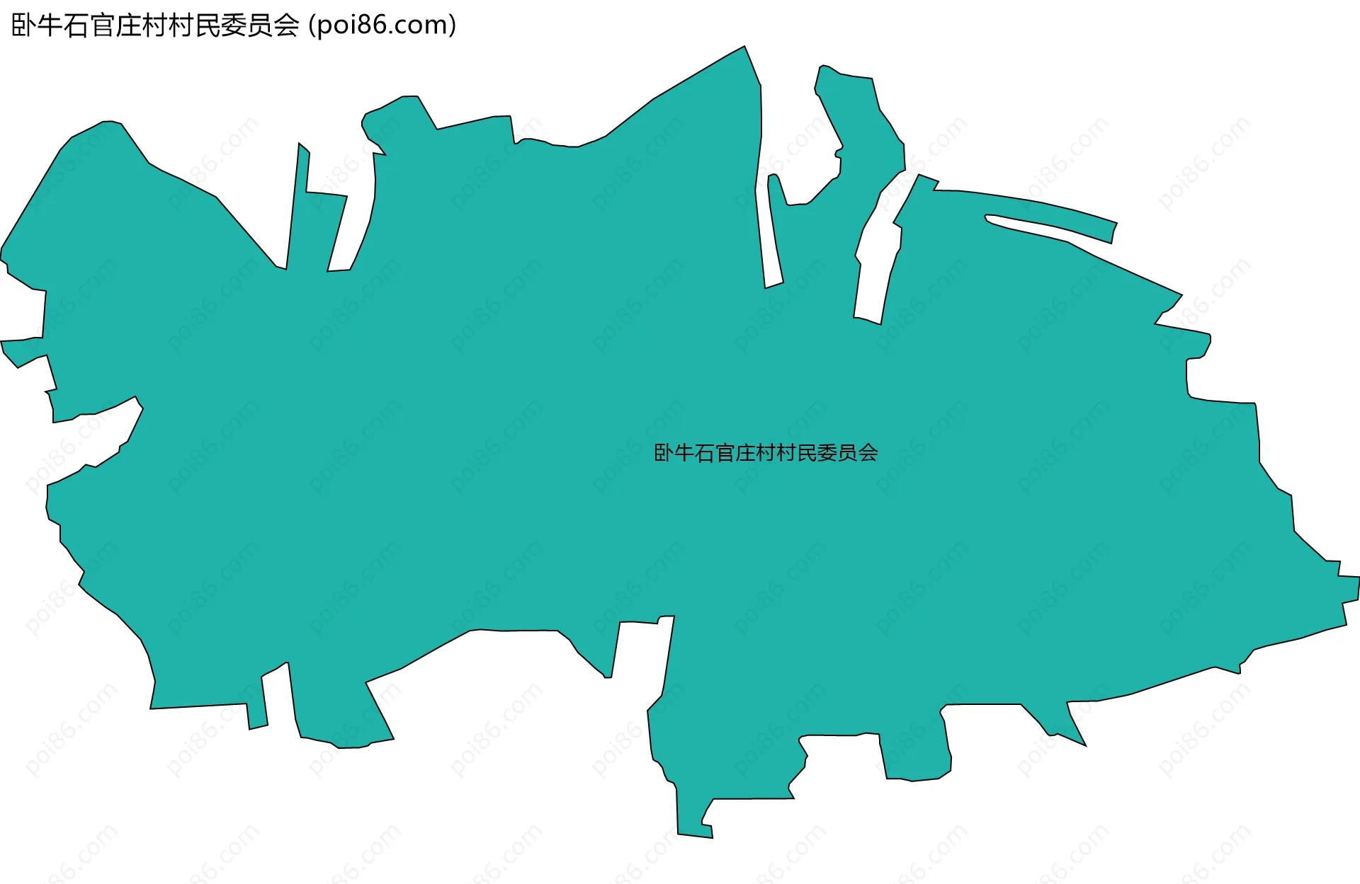 卧牛石官庄村村民委员会边界地图